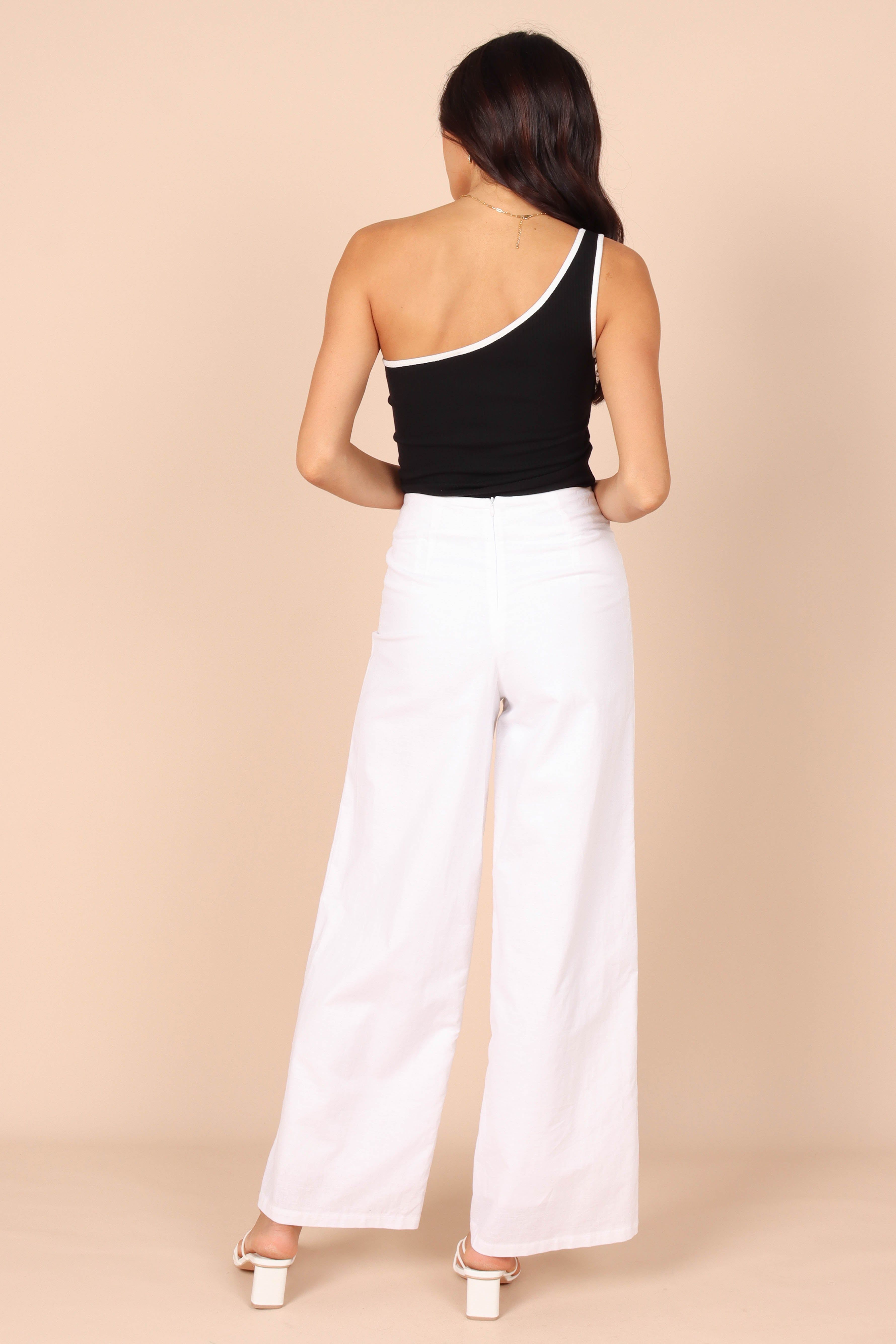 Erin One Shoulder Ribbed Top - Black sold by Petal & Pup product image thumbnail 4