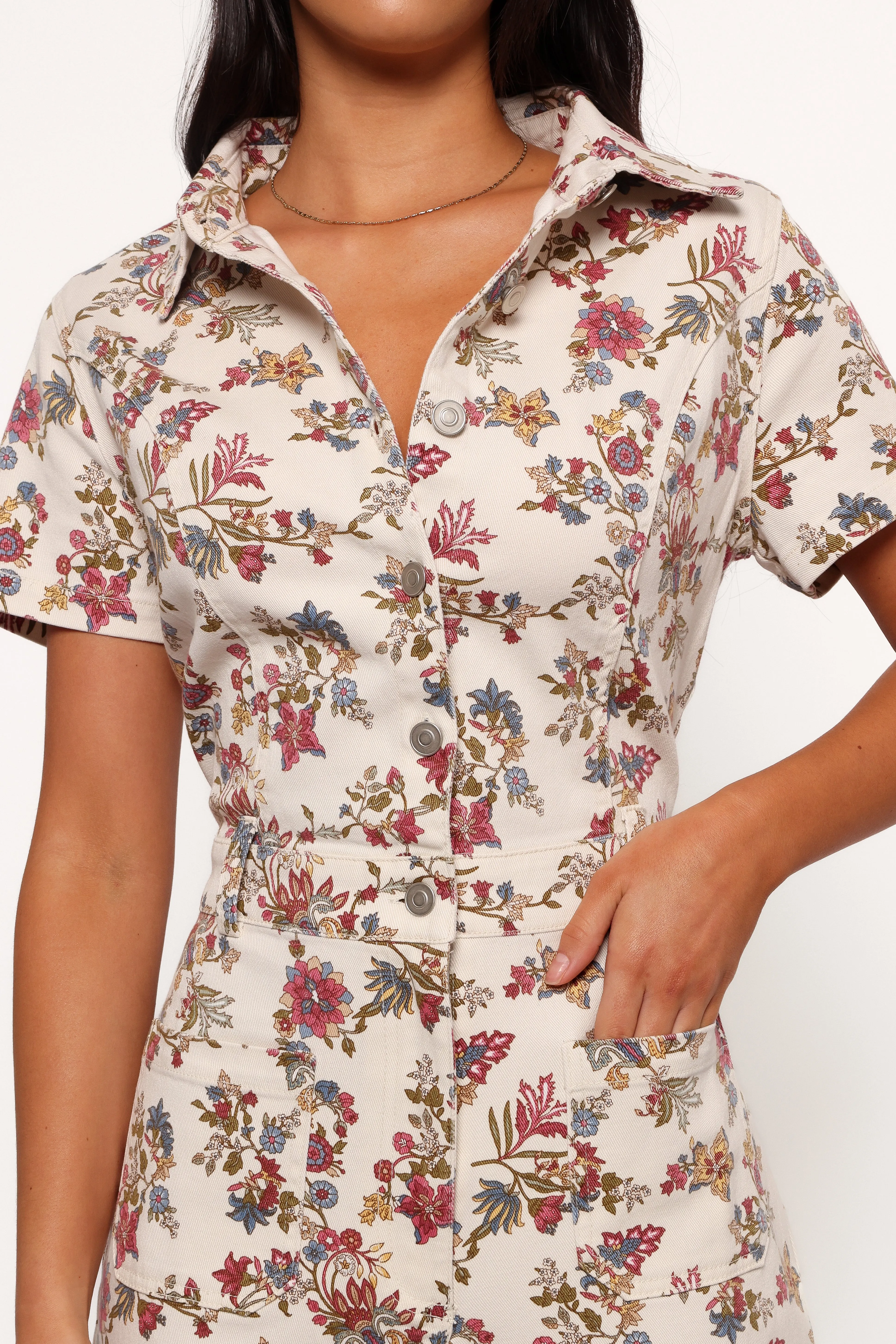 Gisel Jumpsuit - Ivory Multi sold by Petal & Pup product image thumbnail 2