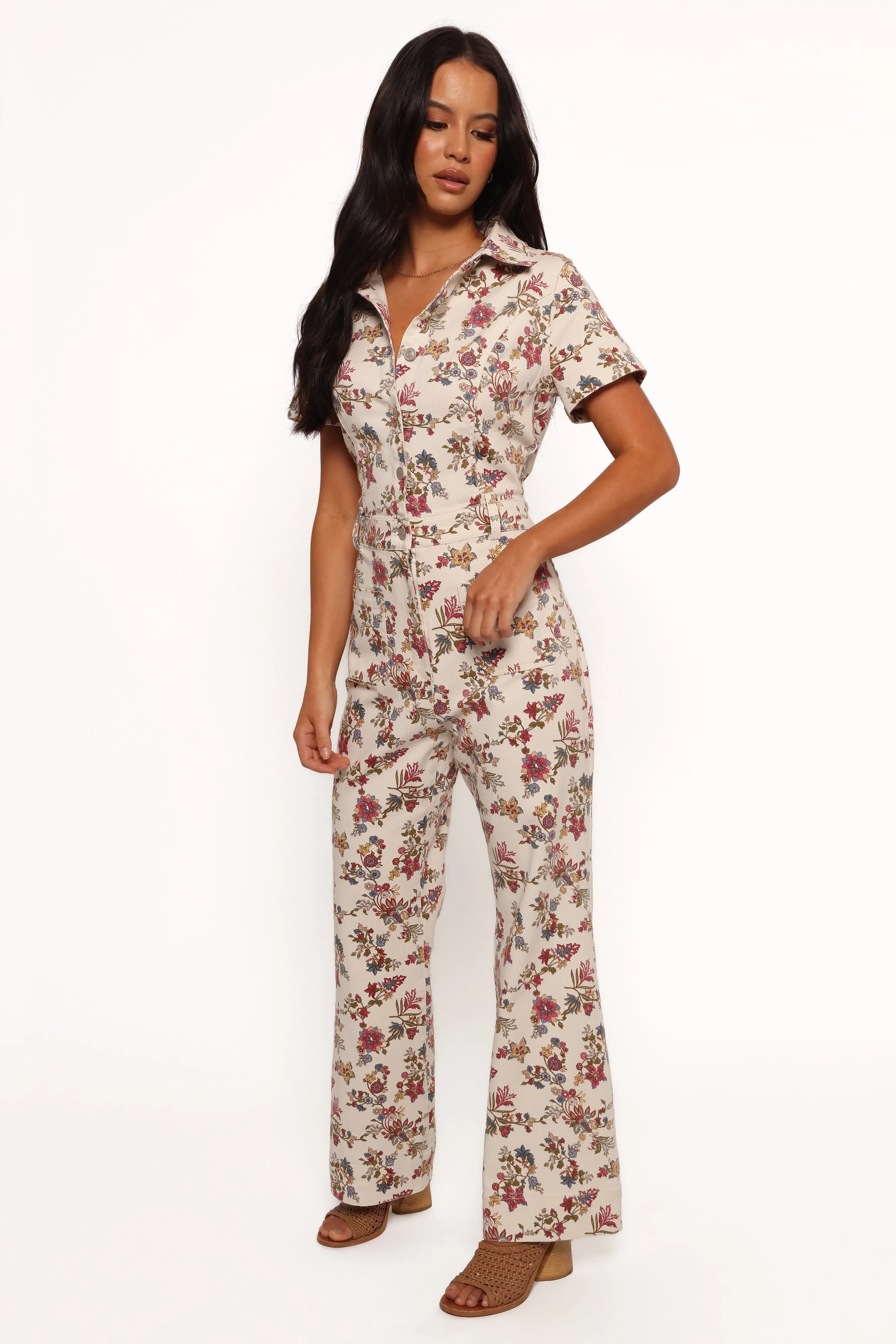 Gisel Jumpsuit - Ivory Multi sold by Petal & Pup