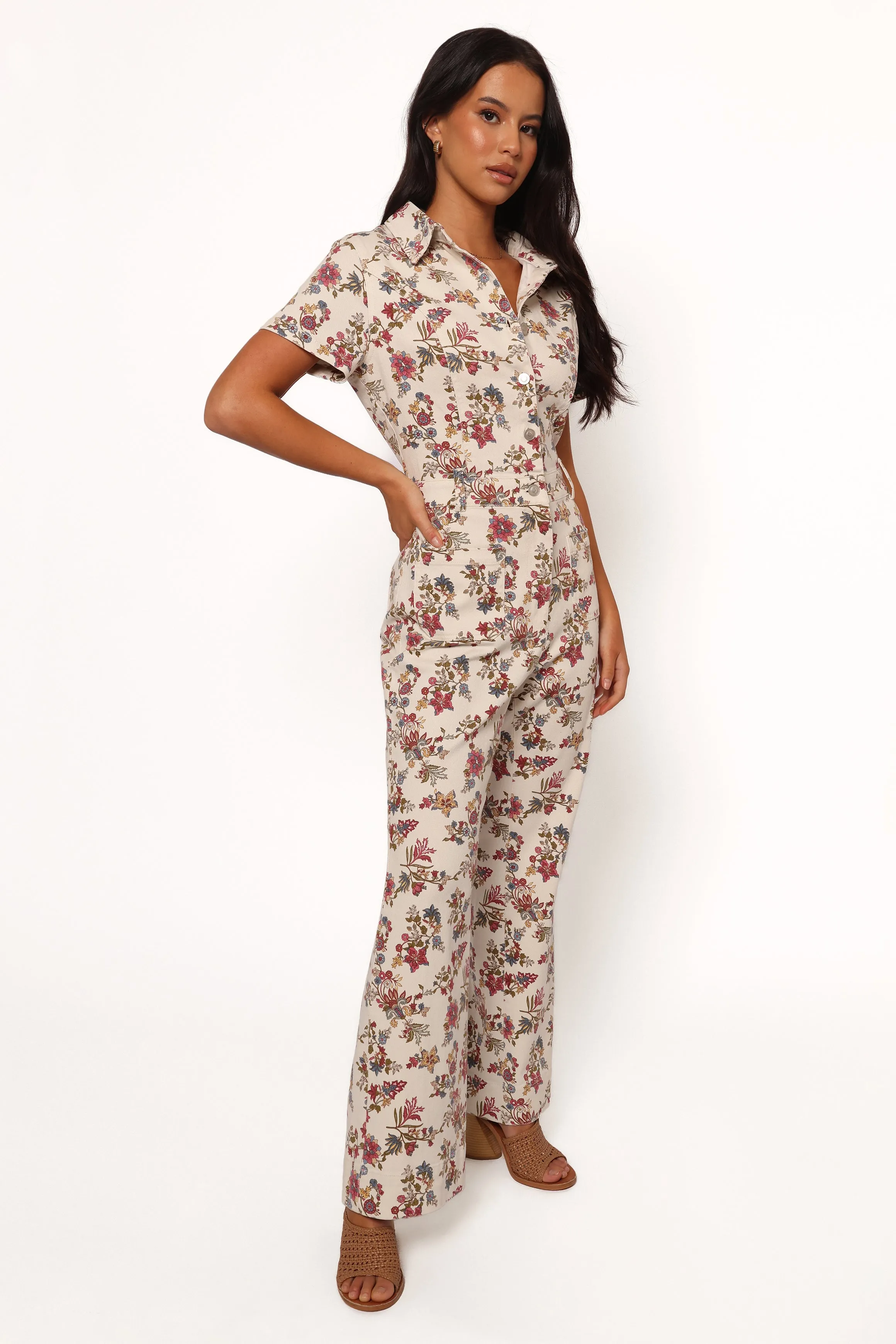 Gisel Jumpsuit - Ivory Multi sold by Petal & Pup product image thumbnail 5