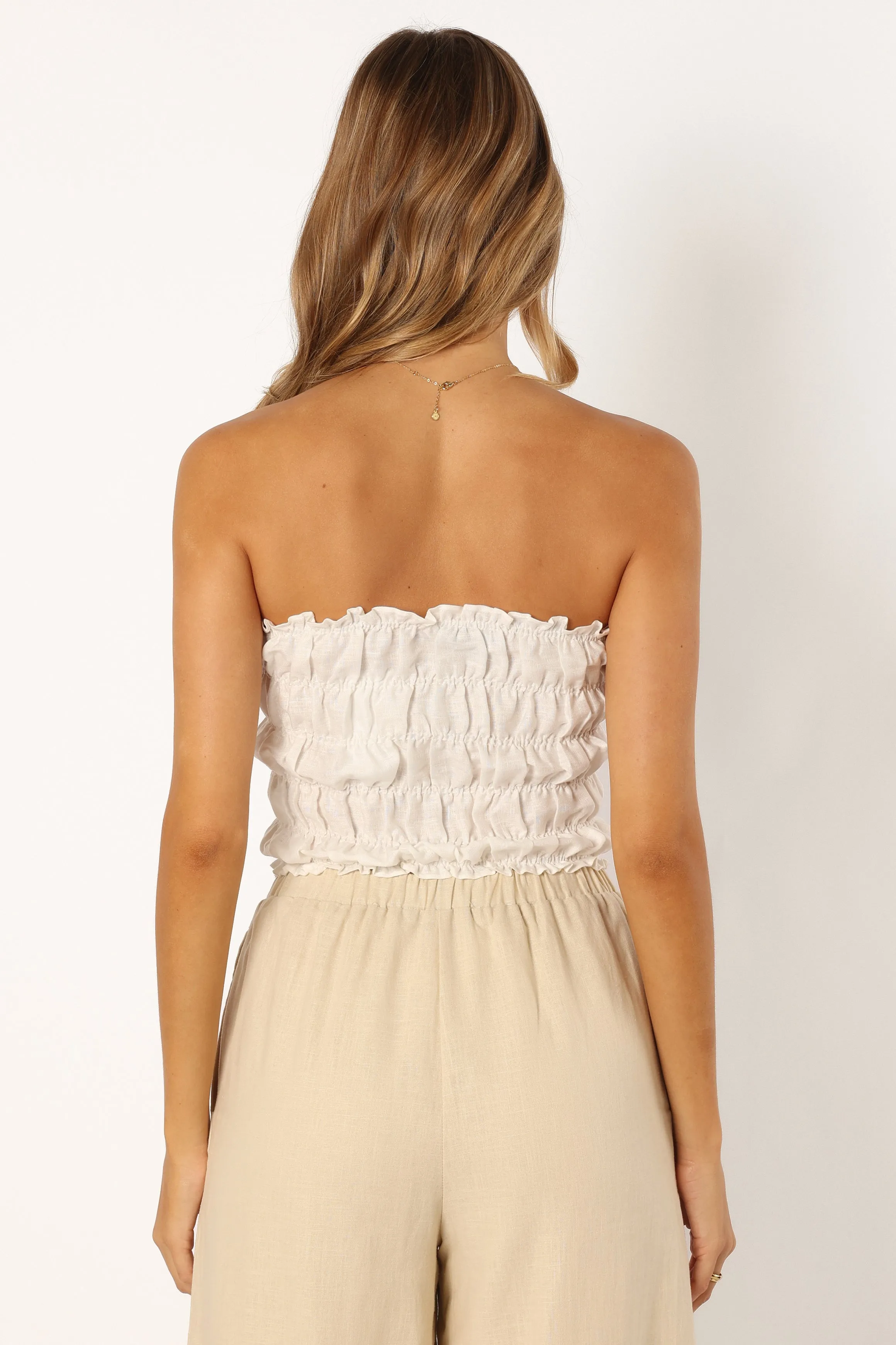 Kaia Strapless Top - White sold by Petal & Pup product image thumbnail 4
