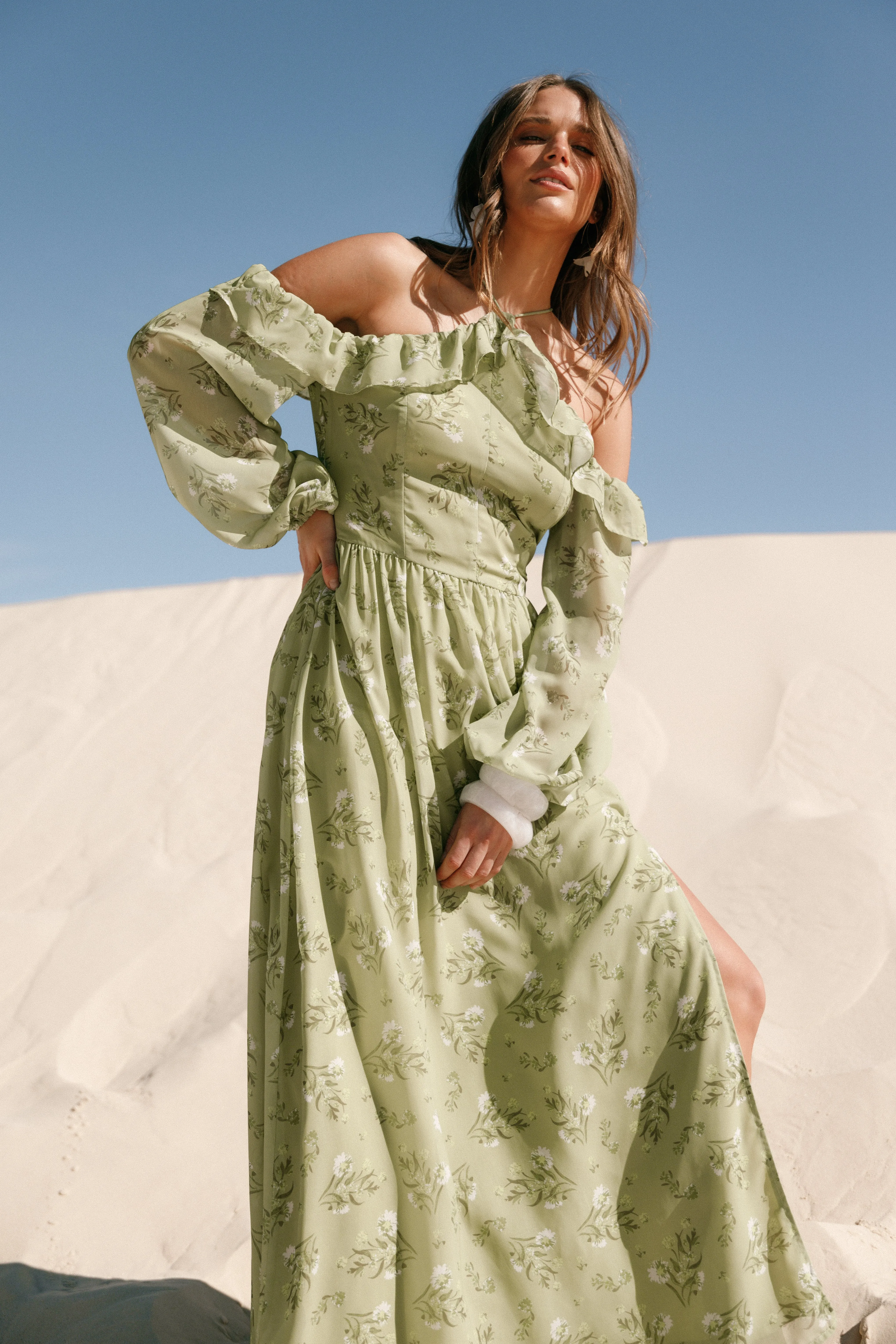 Alina Maxi Dress - Sage Botanica sold by Petal & Pup product image thumbnail 2