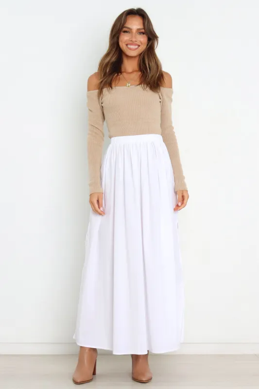 Amaris Skirt - White sold by Petal & Pup