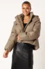 Tania Puffer Jacket - Mocha sold by Petal & Pup