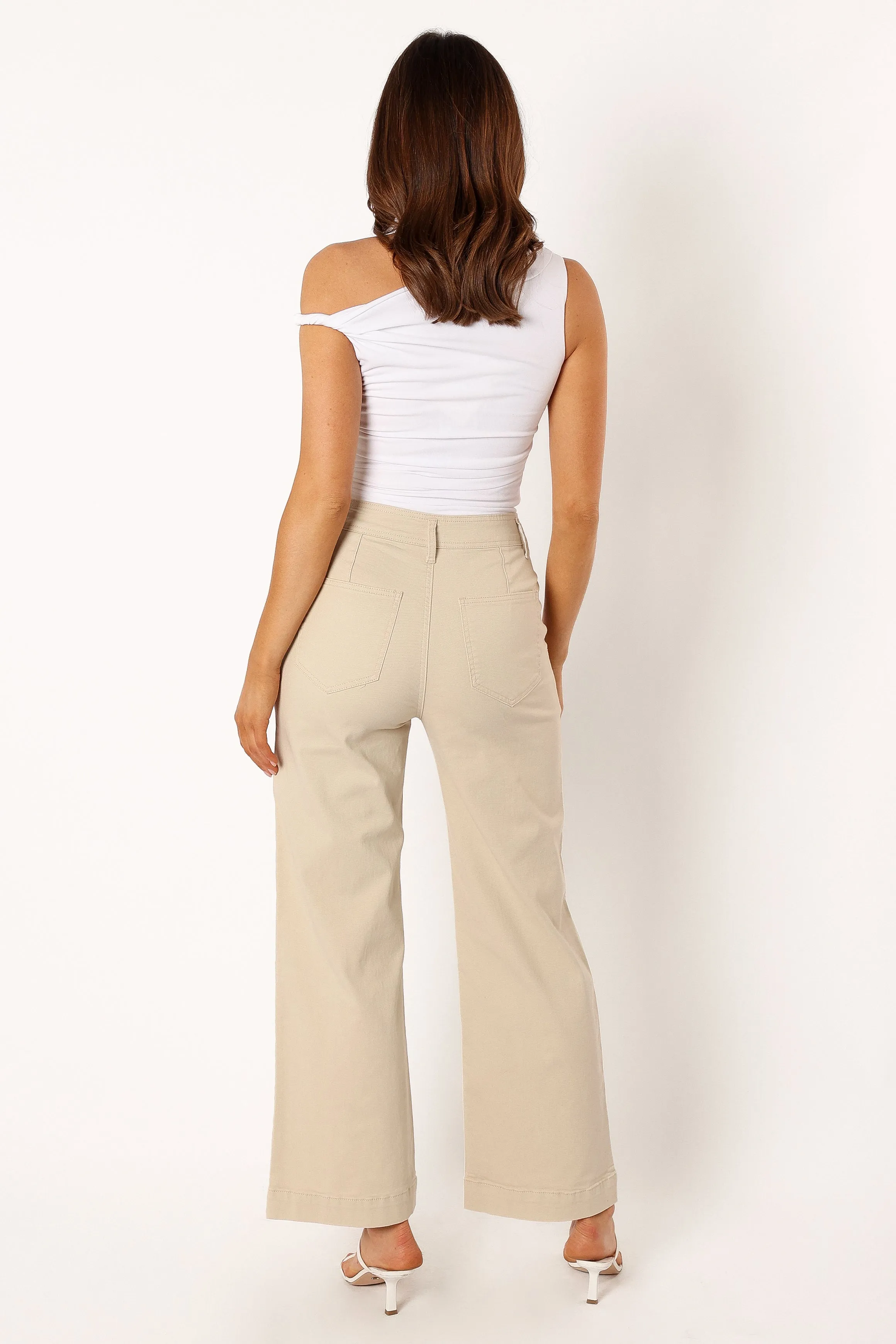 Georgia Wide Leg Pant - Beige sold by Petal & Pup product image thumbnail 4