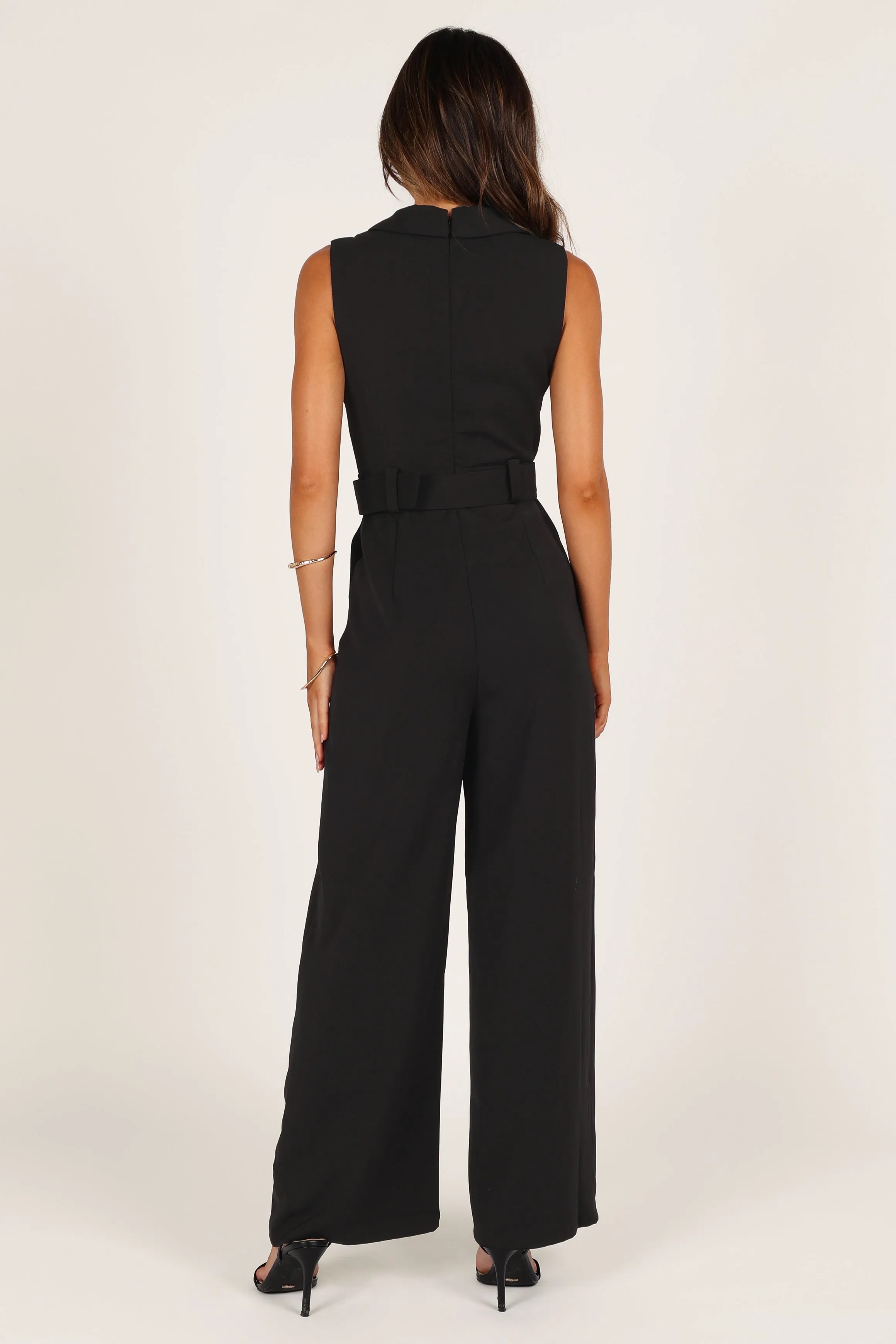 Sienna Belted Jumpsuit - Black sold by Petal & Pup product image thumbnail 5