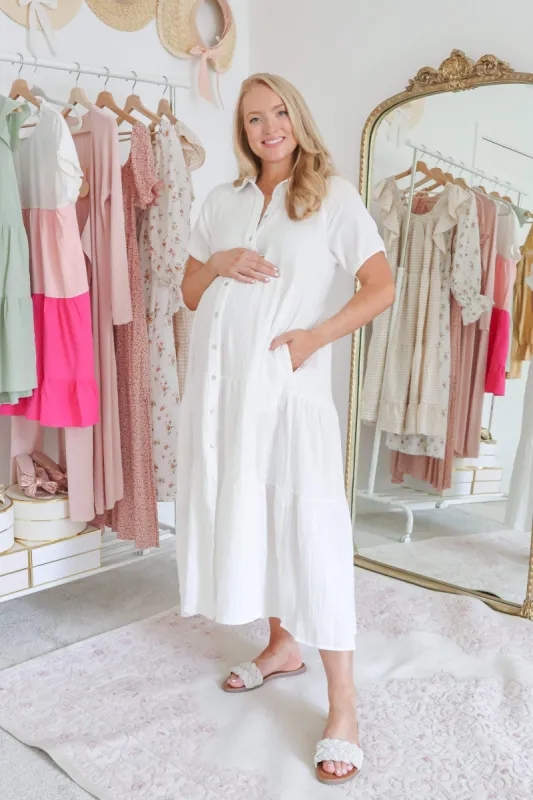 Wabash Dress - White sold by Petal & Pup