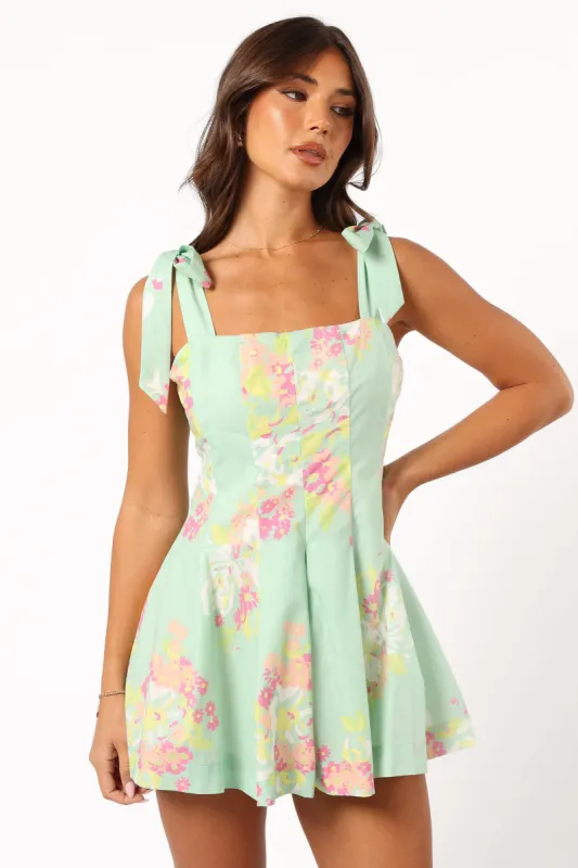 Rosa Romper - Mint sold by Petal & Pup