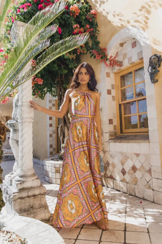 Amara Maxi Dress - Tangerine sold by Petal & Pup