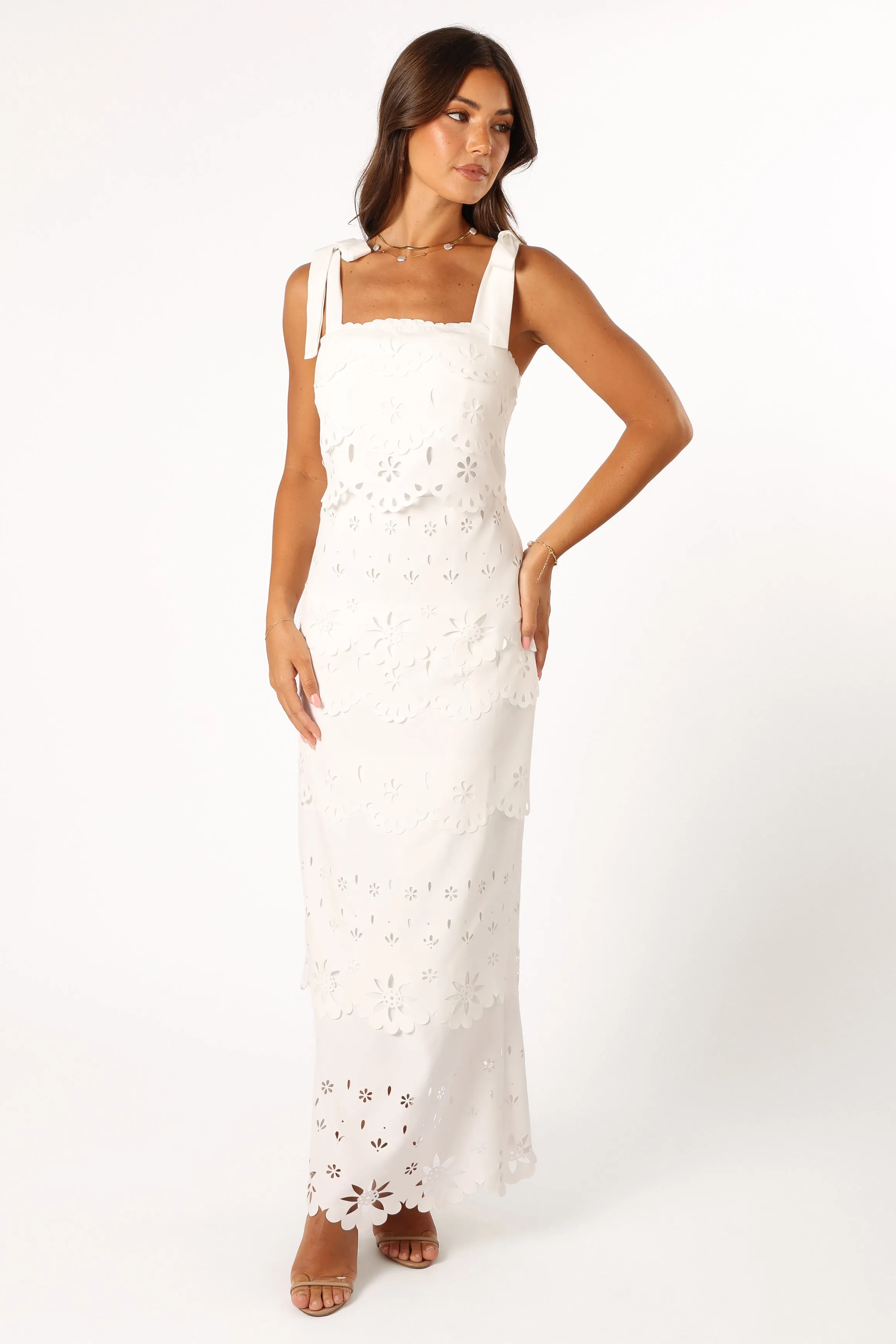 Pippa Maxi Dress - Off White sold by Petal & Pup