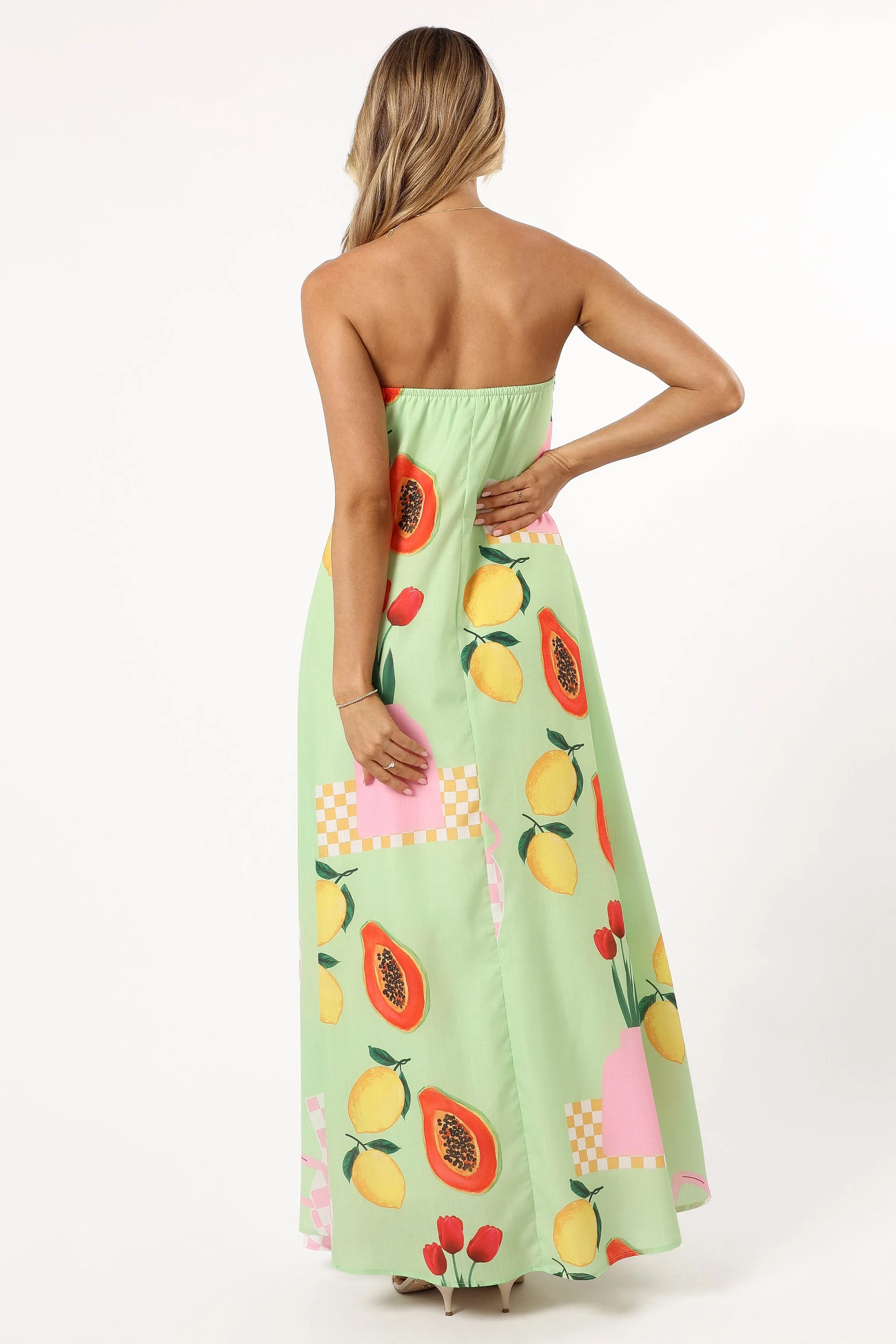 Piccolo Strapless Maxi Dress - Green Papaya sold by Petal & Pup product image thumbnail 5