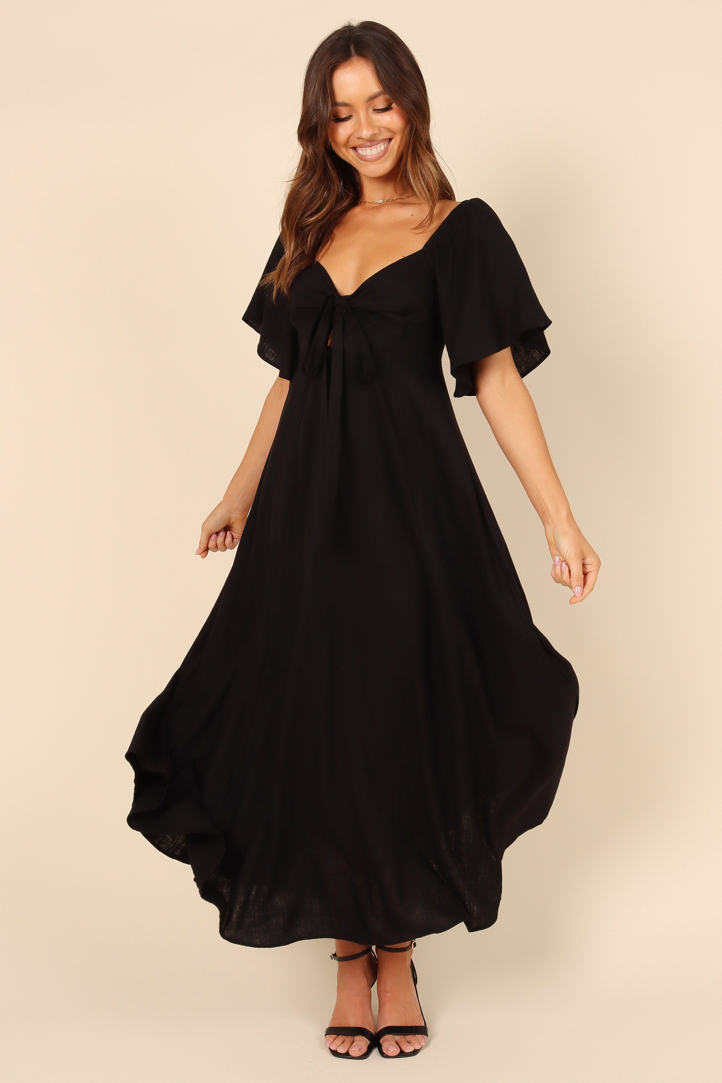 Lena Cut Out Dress - Black sold by Petal & Pup