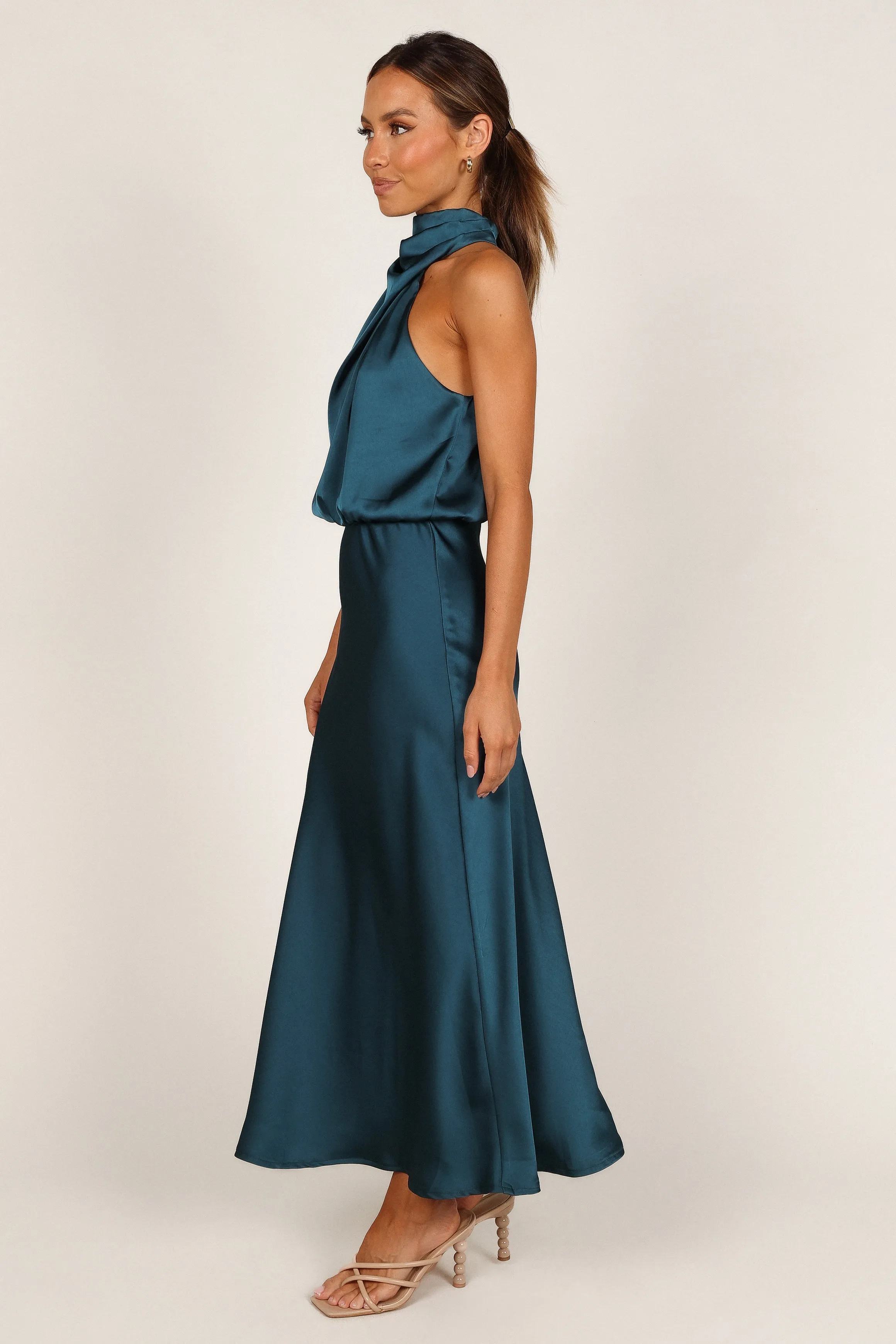 Anabelle Halter Neck Midi Dress - Teal sold by Petal & Pup product image thumbnail 5