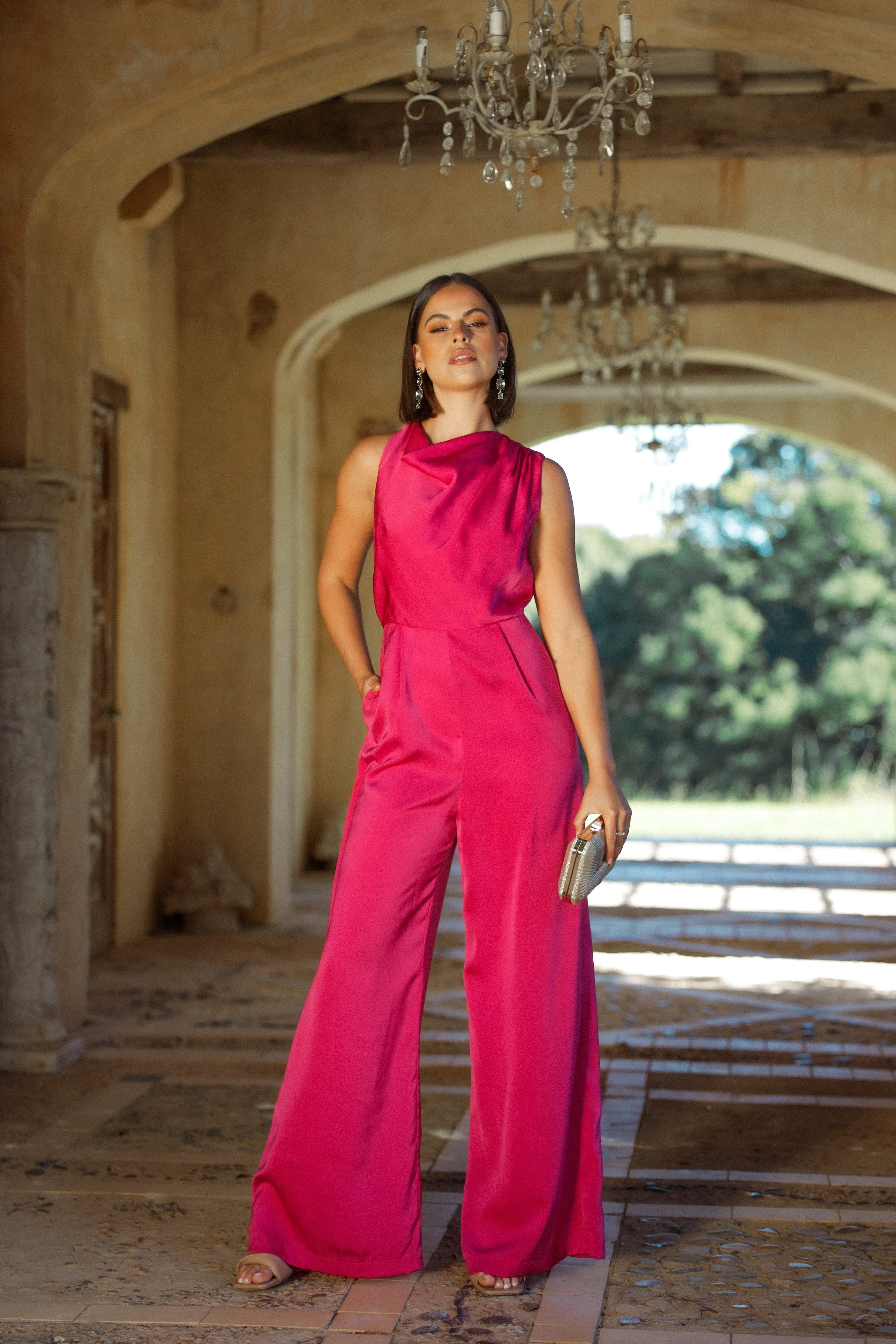 Tamara Jumpsuit - Berry sold by Petal & Pup