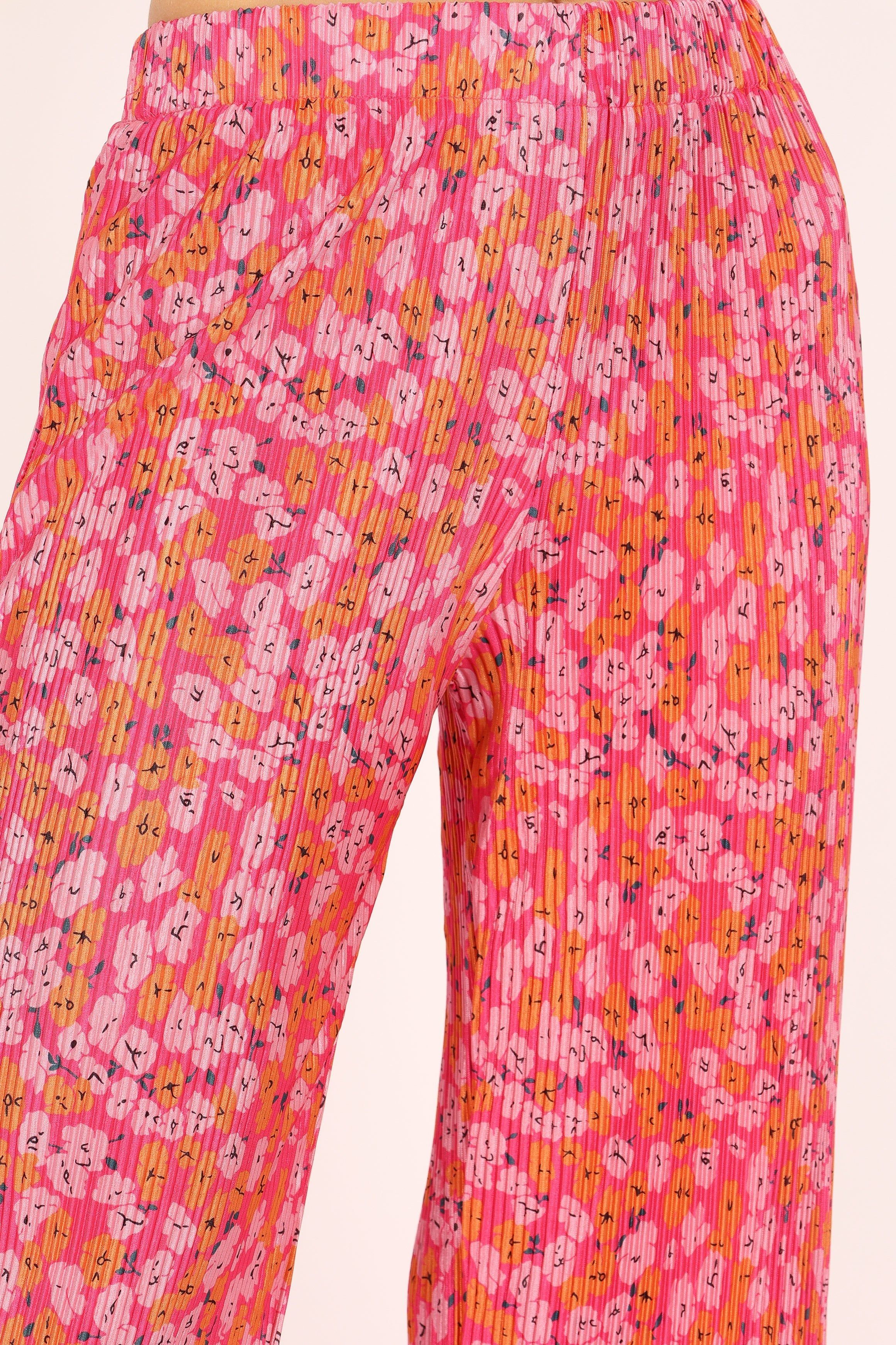 Lulu Plisse Pants - Hot Pink sold by Petal & Pup product image thumbnail 4