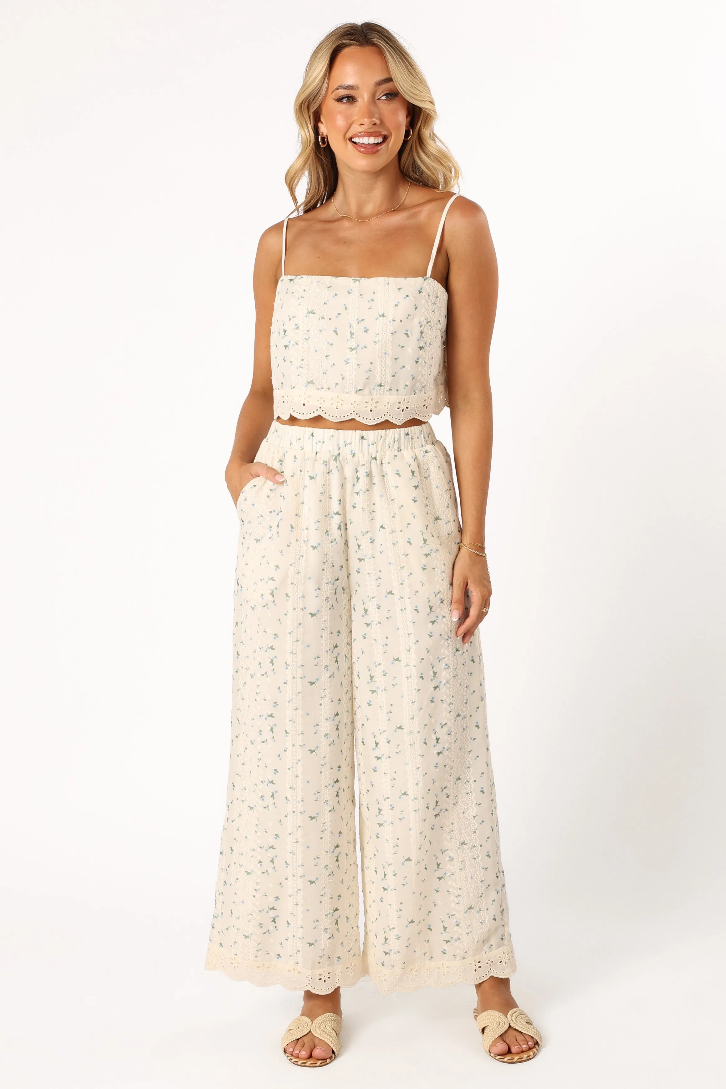 Alison Two Piece Set - Blue Floral sold by Petal & Pup