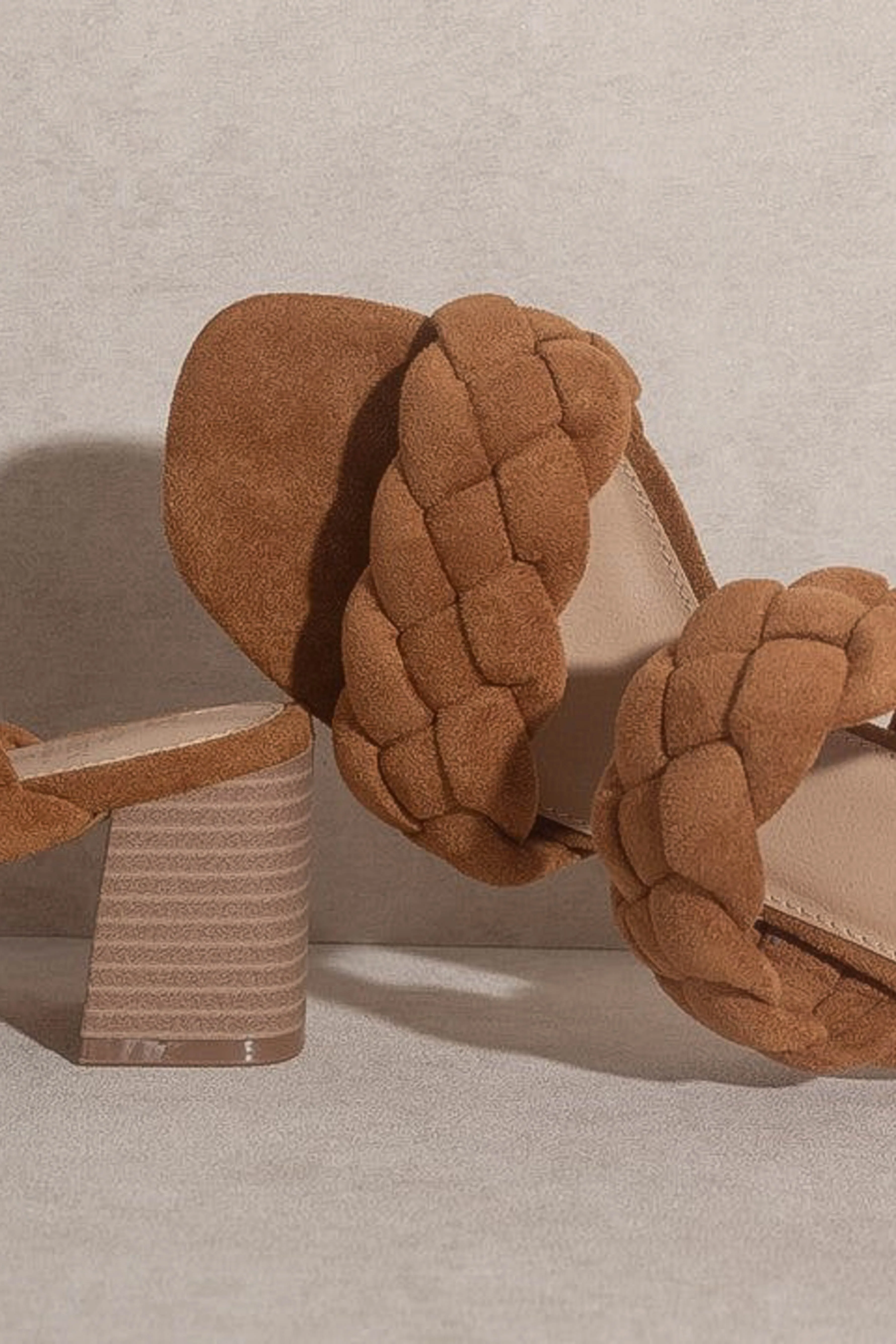 Braided Block Heels - Camel sold by Petal & Pup product image thumbnail 2