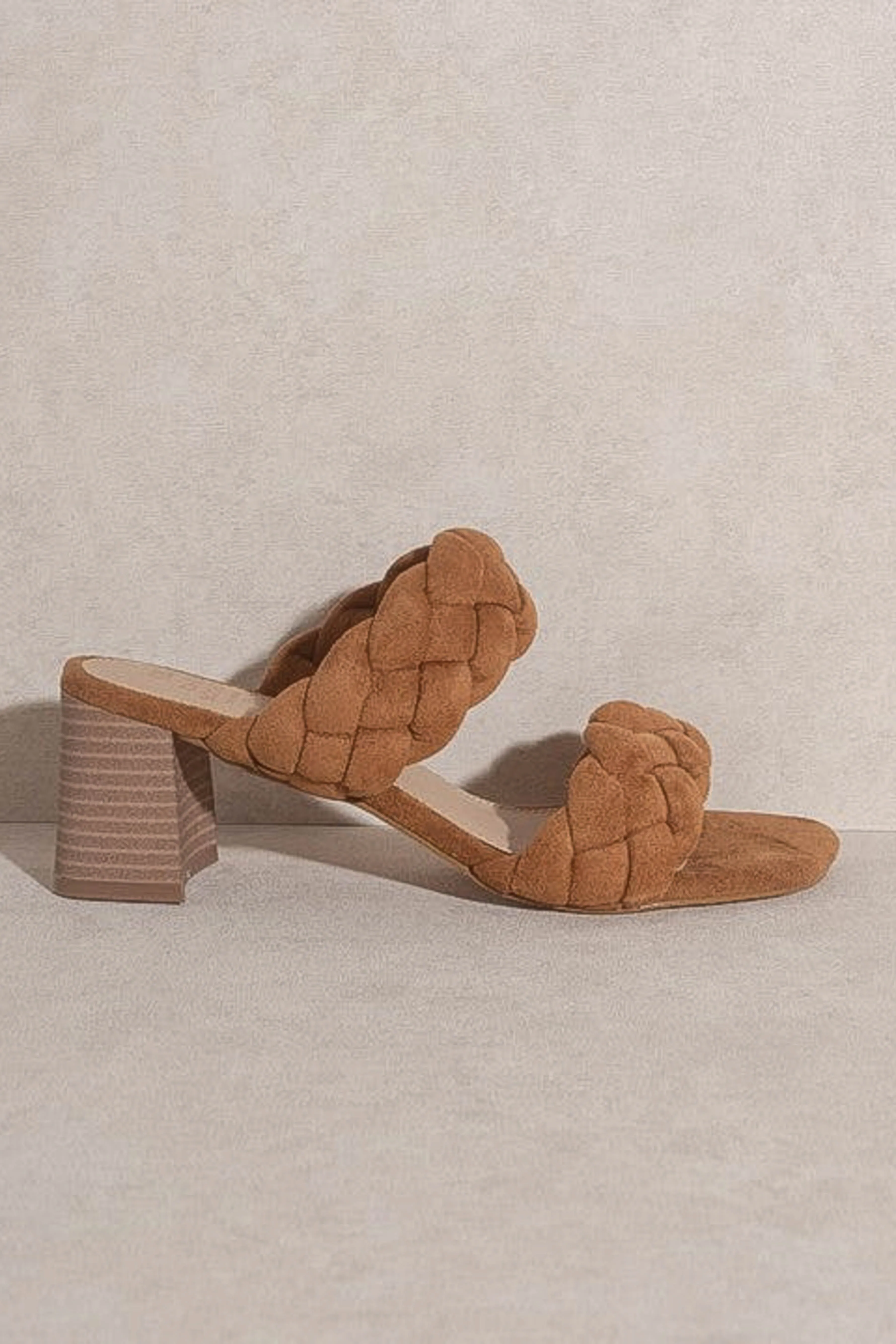 Braided Block Heels - Camel sold by Petal & Pup product image thumbnail 3
