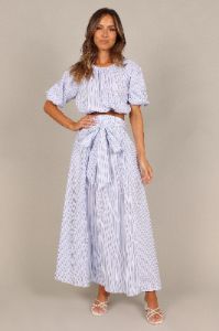 Delilah Set - Blue Stripe sold by Petal & Pup