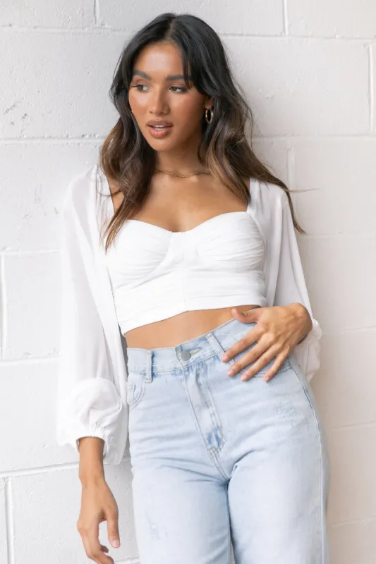 Adele Top - White sold by Petal & Pup