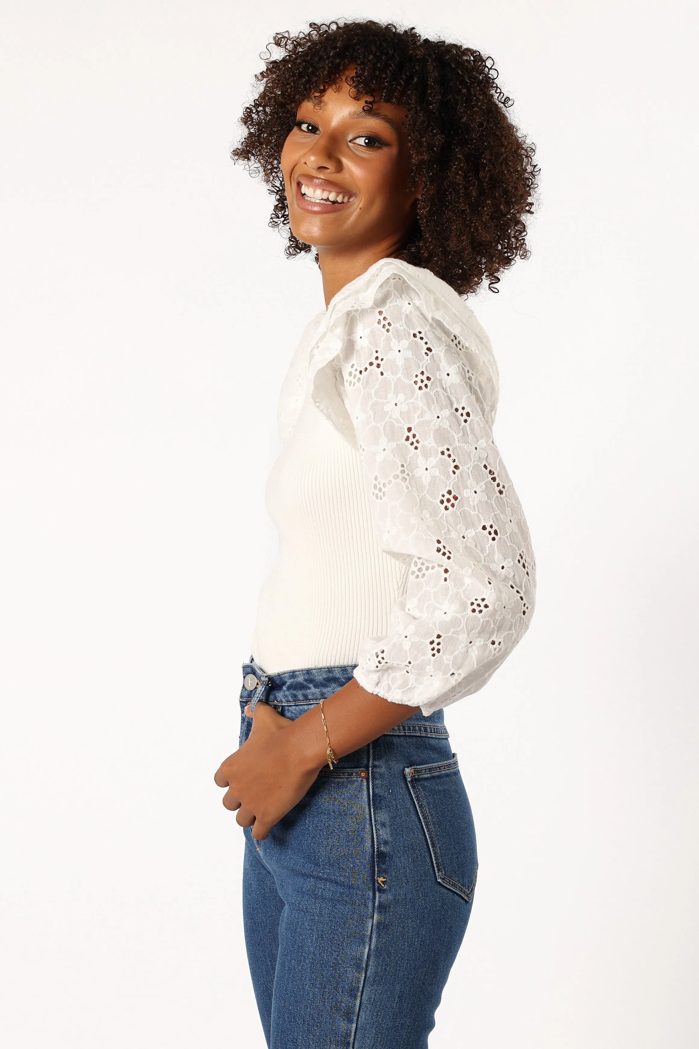 Halle Top - White sold by Petal & Pup product image thumbnail 3