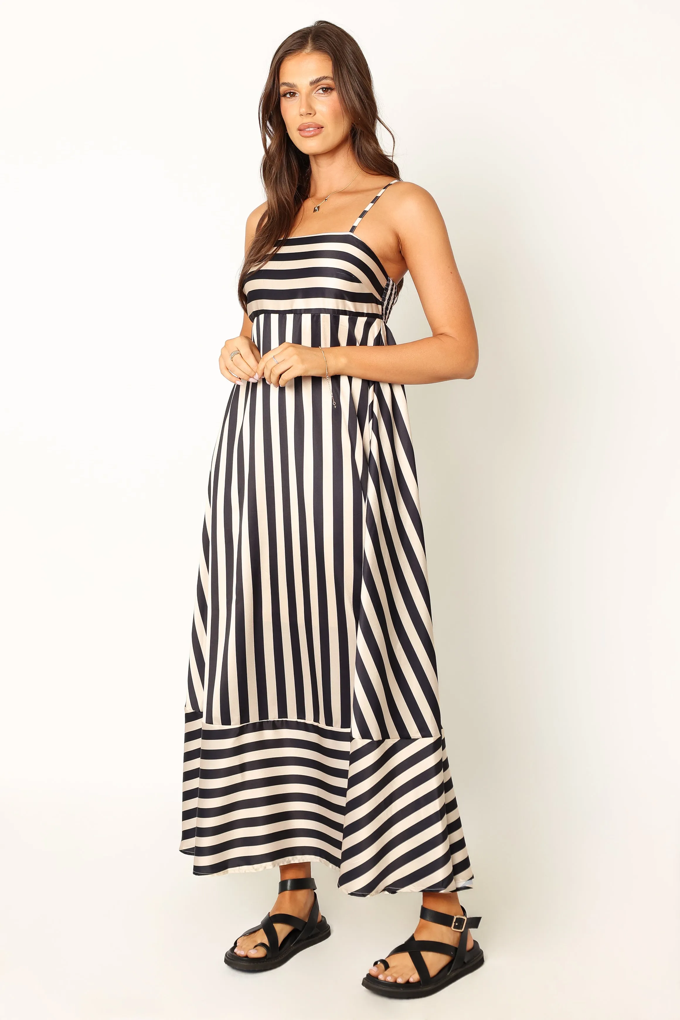 Brea Maxi Dress - Black Stripe sold by Petal & Pup product image thumbnail 2