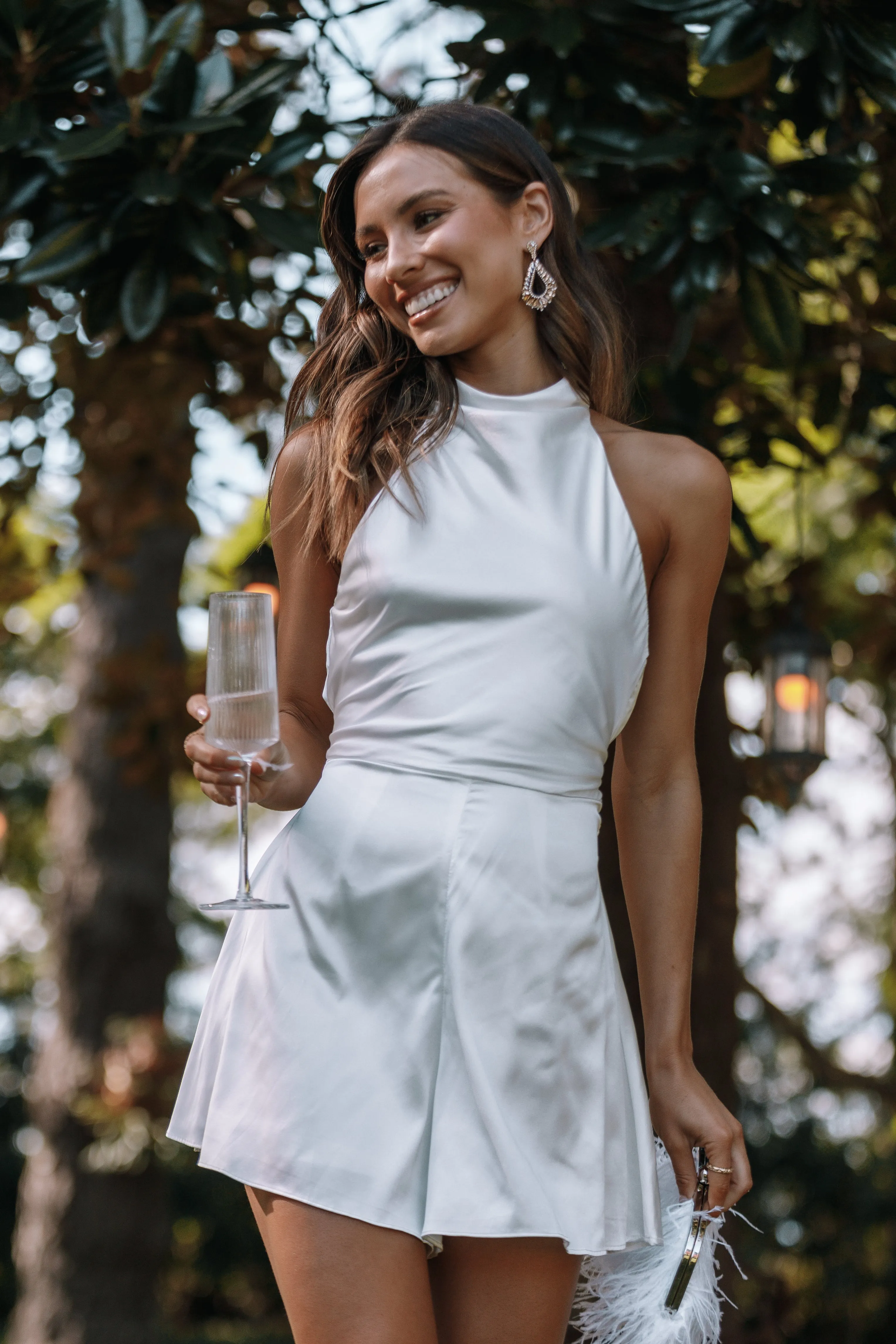 Odilia Tie Waist Romper - White sold by Petal & Pup product image thumbnail 2