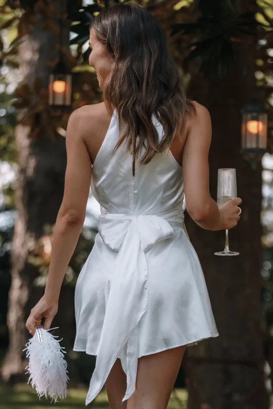 Odilia Tie Waist Romper - White sold by Petal & Pup