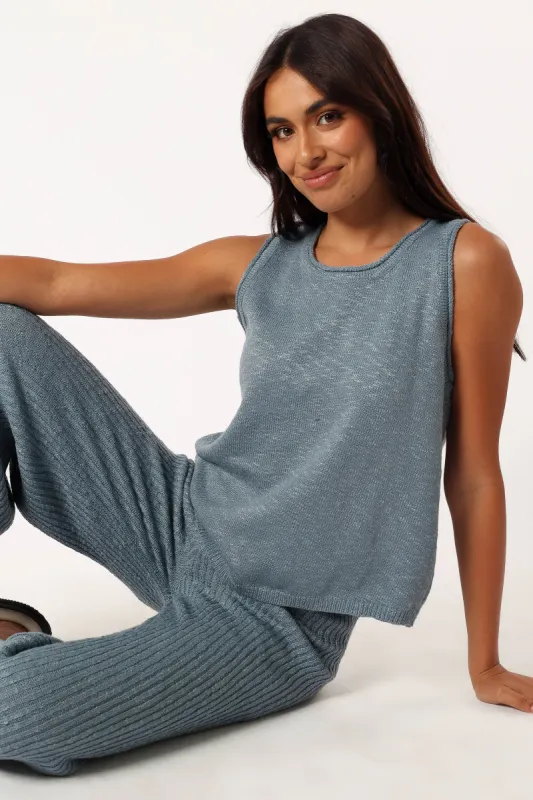 Anna Knitted Set - Dusty Blue sold by Petal & Pup