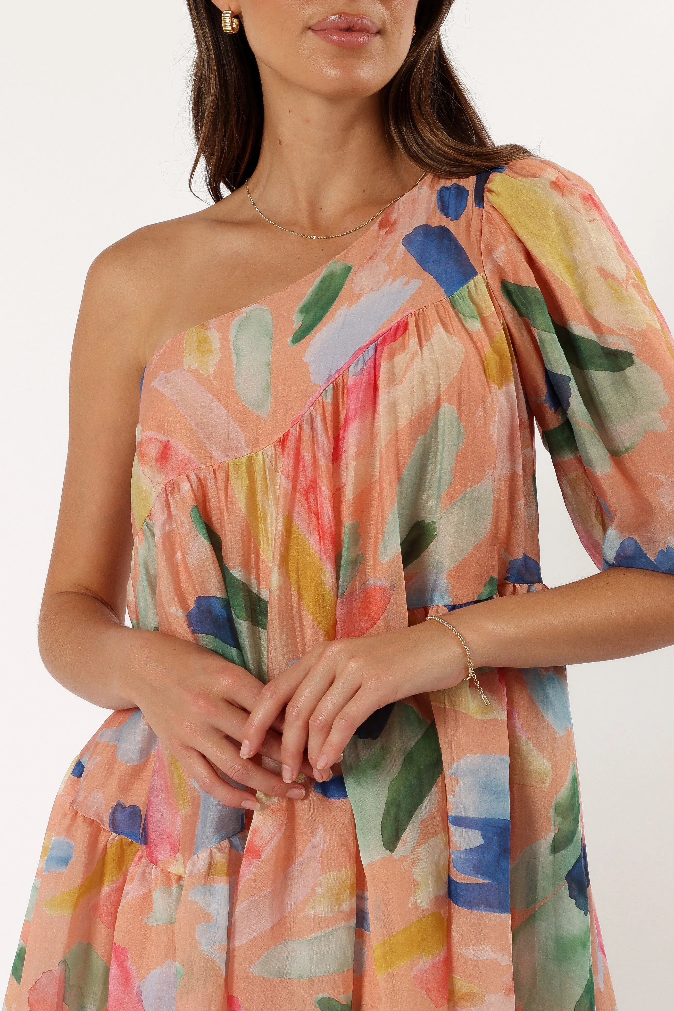 Nida One Shoulder Dress - Multi sold by Petal & Pup product image thumbnail 3