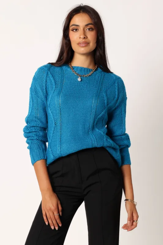 Michaela Knit Sweater - Royal Blue made by Petal & Pup