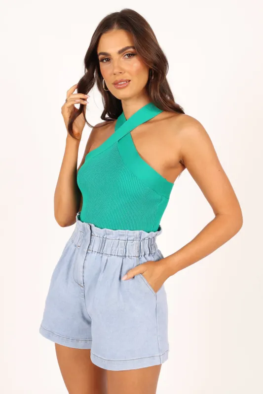 Pollie Knit Top - Green sold by Petal & Pup