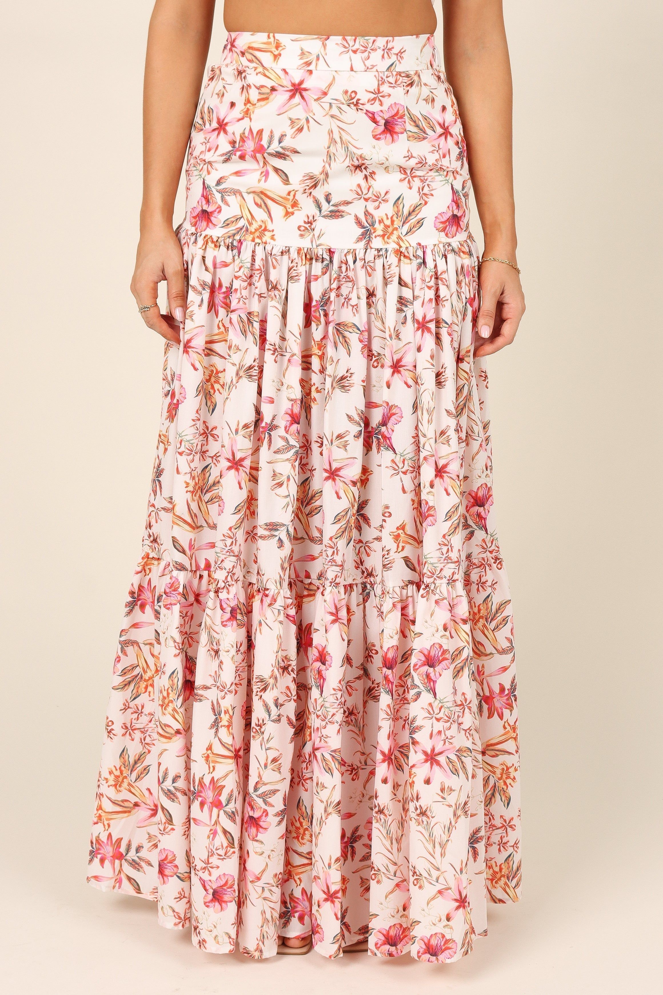 Hydra Maxi Skirt - White Floral sold by Petal & Pup product image thumbnail 3