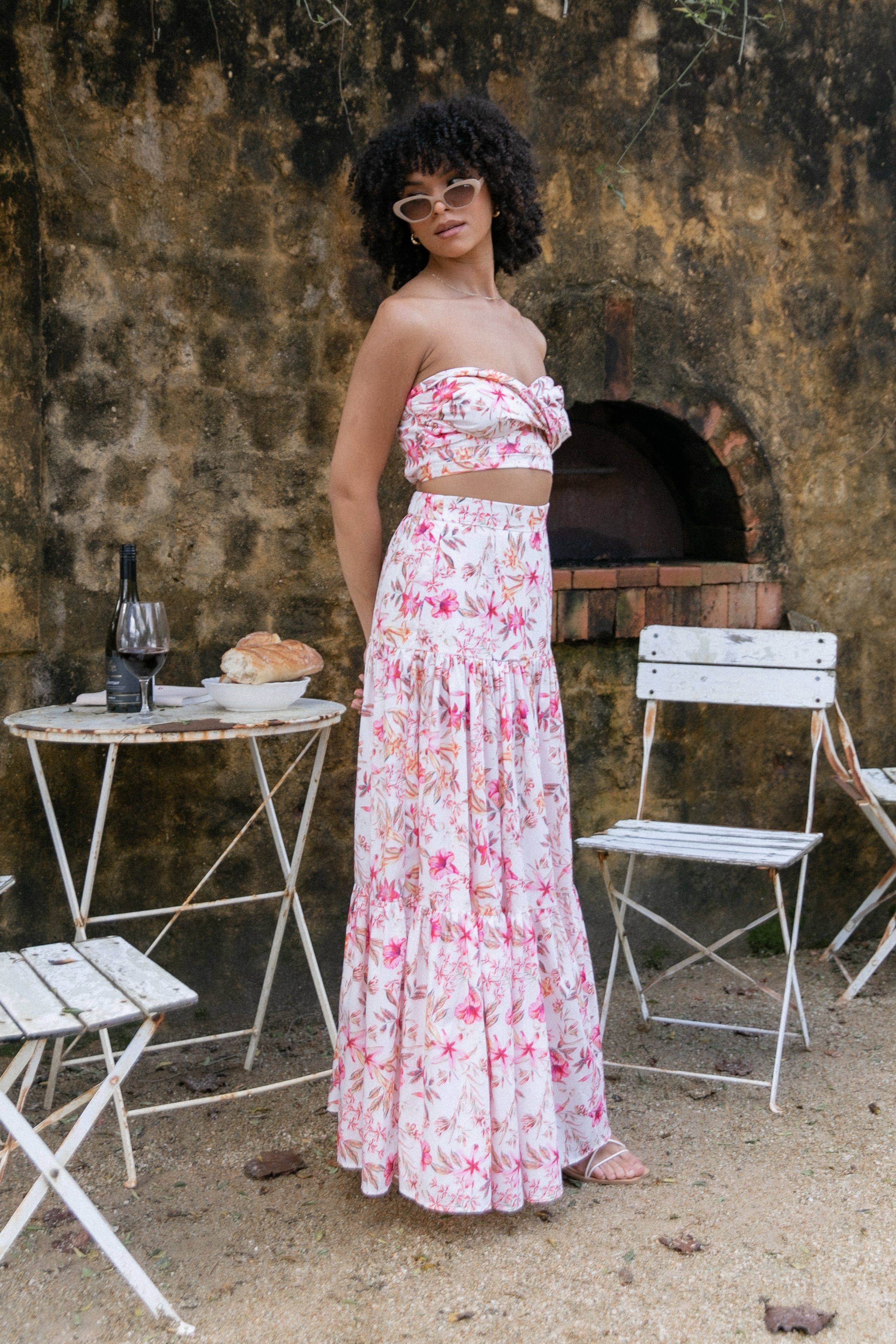 Hydra Maxi Skirt - White Floral sold by Petal & Pup product image thumbnail 4