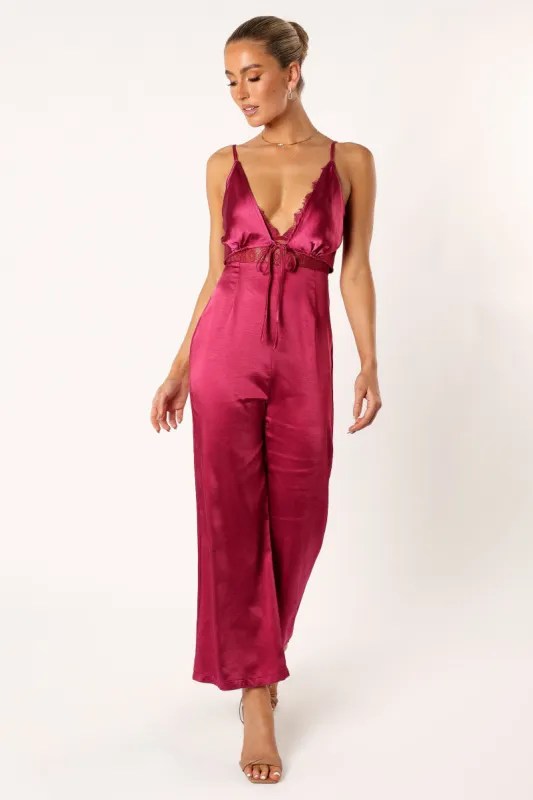 Lilian Jumpsuit - Berry sold by Petal & Pup