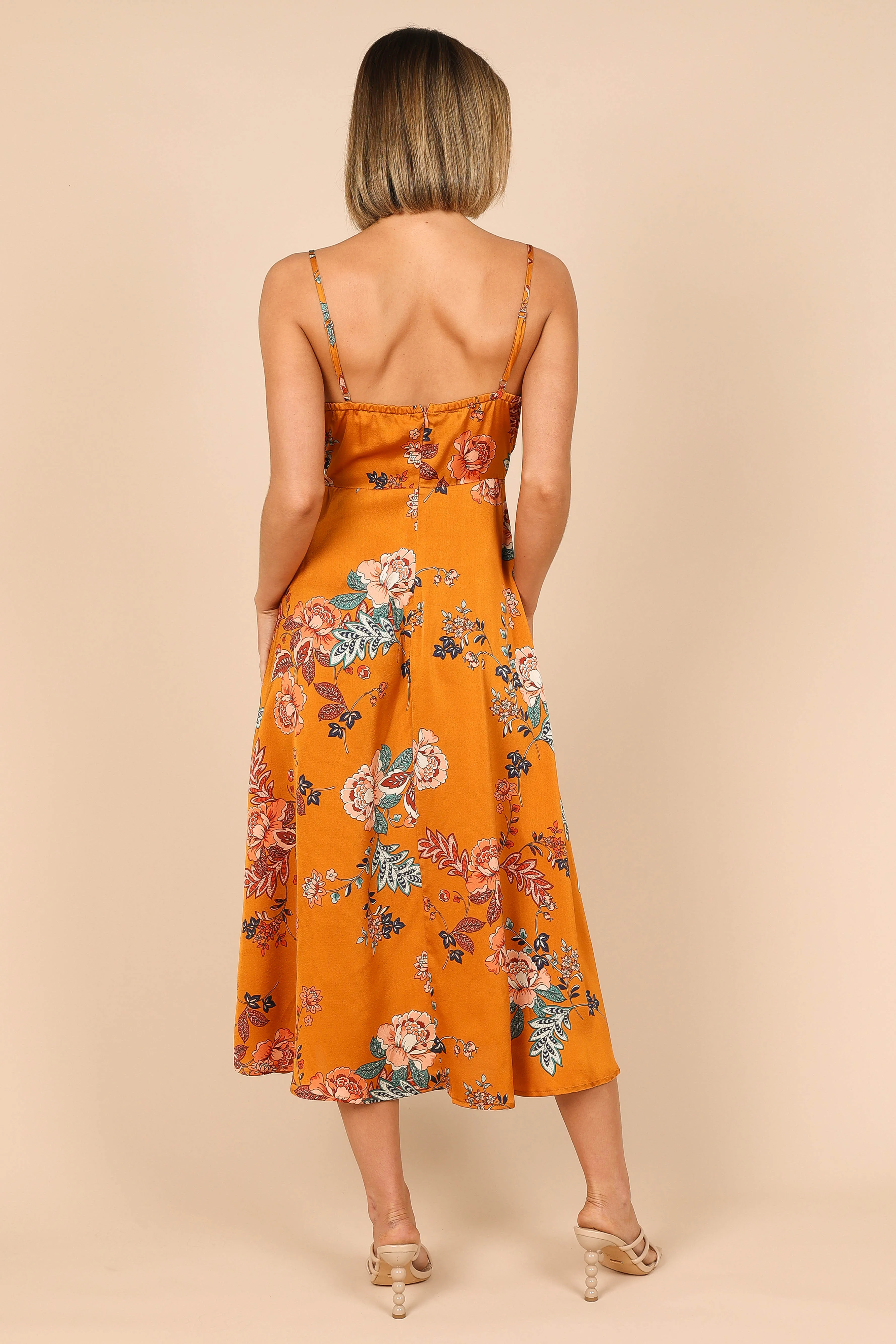 Alejandra Cowl Neck Midi Dress - Tan sold by Petal & Pup product image thumbnail 2