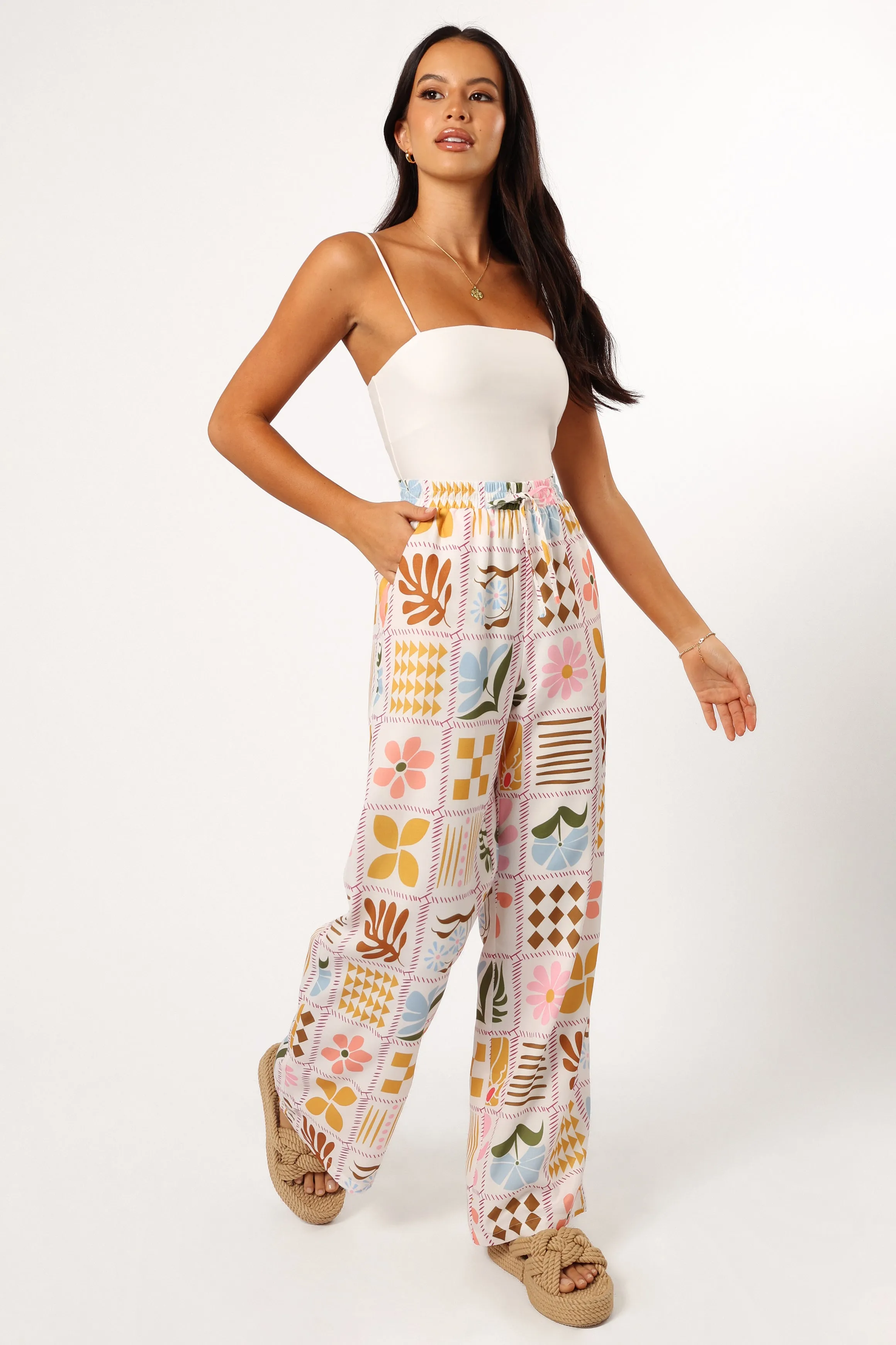 Shay Pant - White Multi sold by Petal & Pup product image thumbnail 4