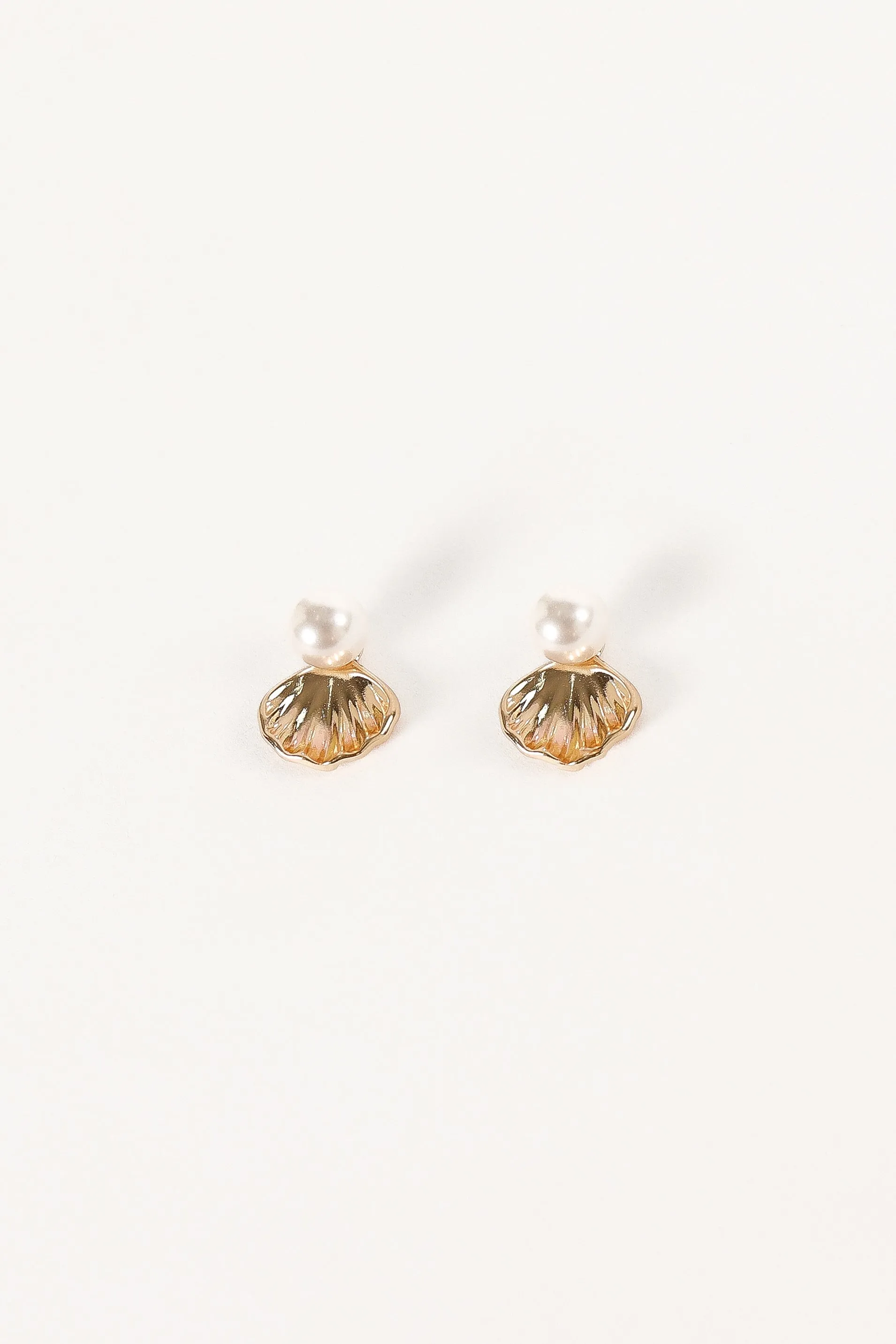 Shiloh Pear Shell Earrings - Gold sold by Petal & Pup