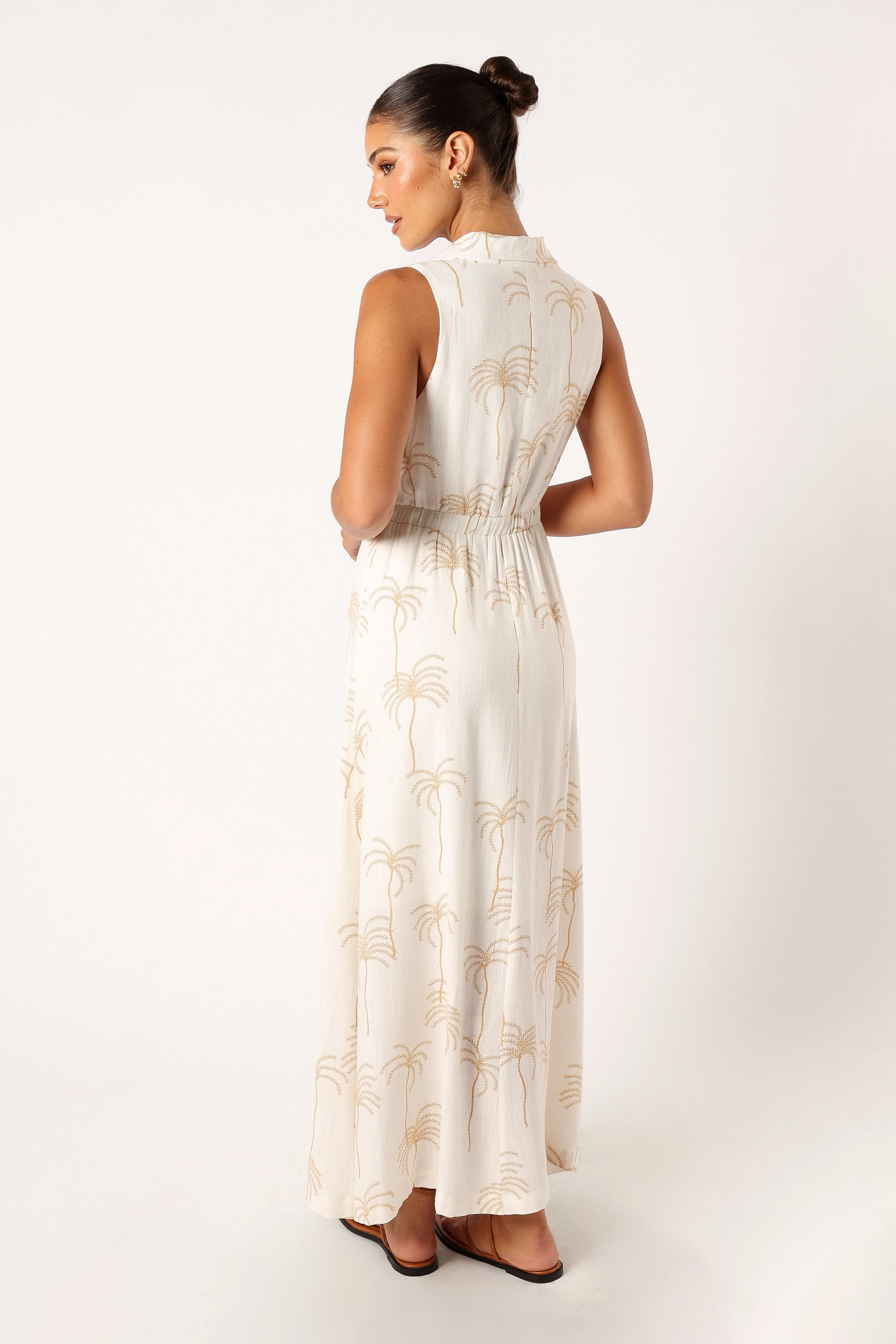 Galia Midi Dress - White Print sold by Petal & Pup product image thumbnail 3