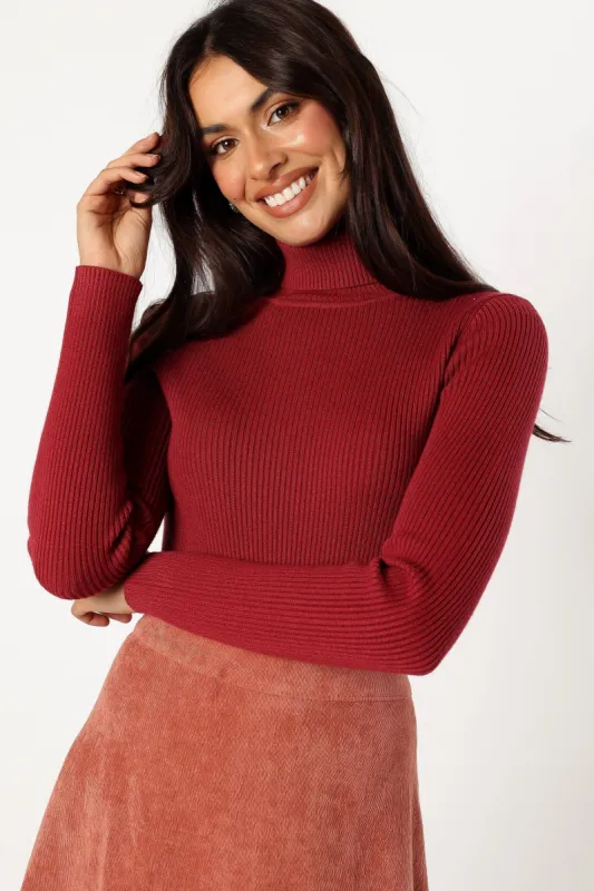 Cecil Top - Burgundy sold by Petal & Pup