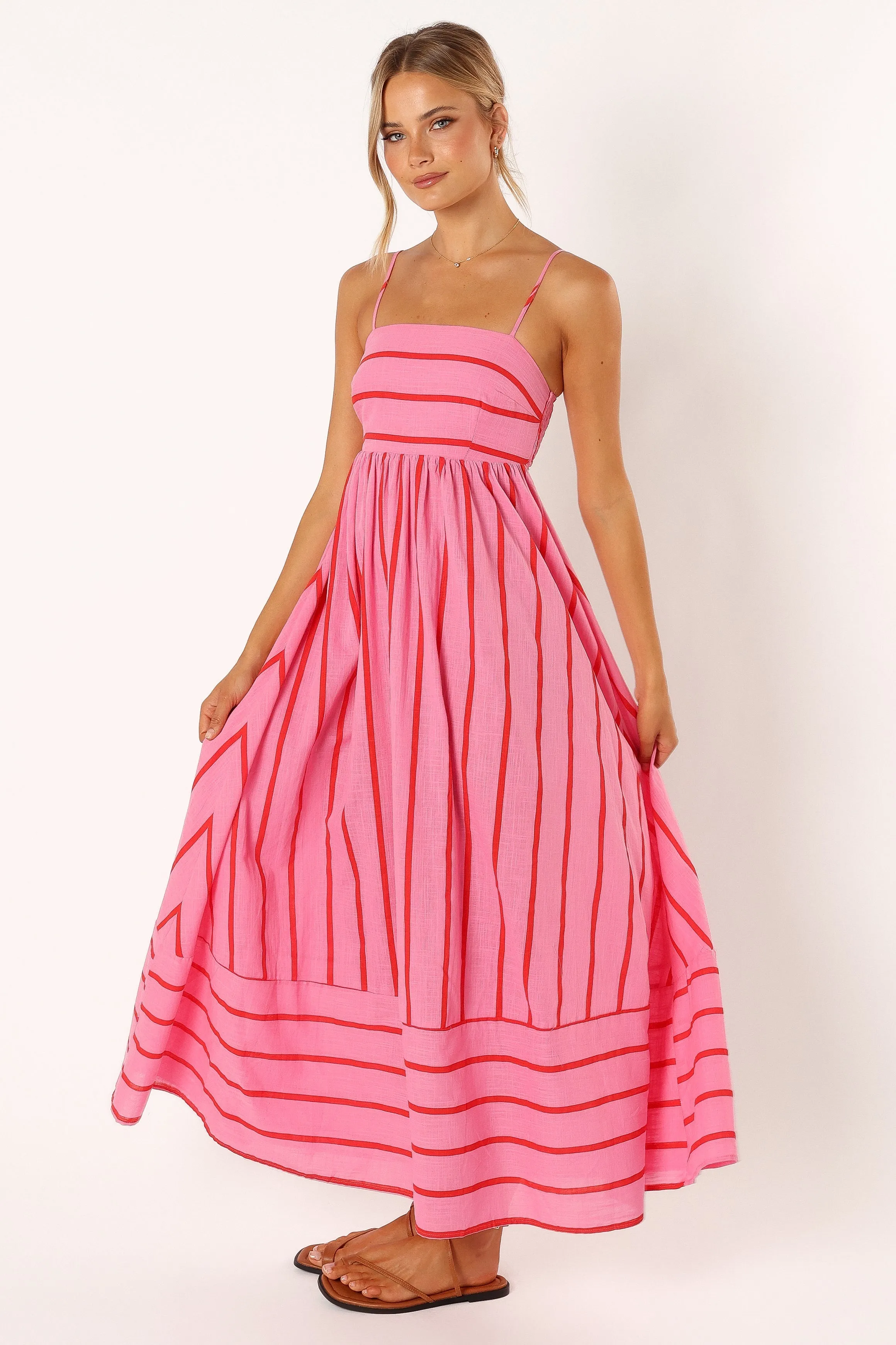 Pixie Maxi Dress - Pink Red sold by Petal & Pup product image thumbnail 5