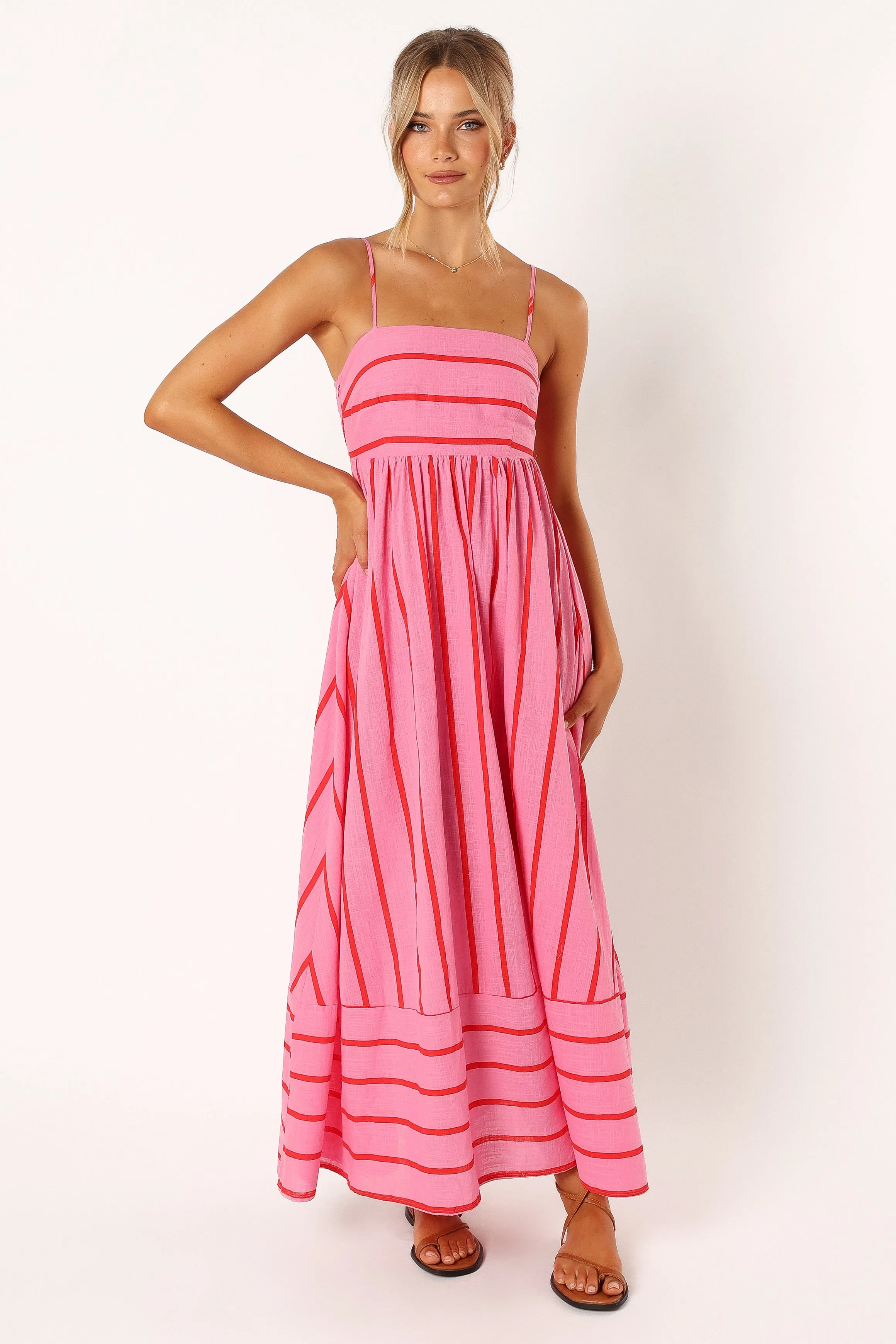 Pixie Maxi Dress - Pink Red sold by Petal & Pup product image thumbnail 4