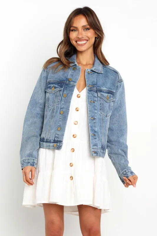 Mivo Jacket - Light Wash sold by Petal & Pup