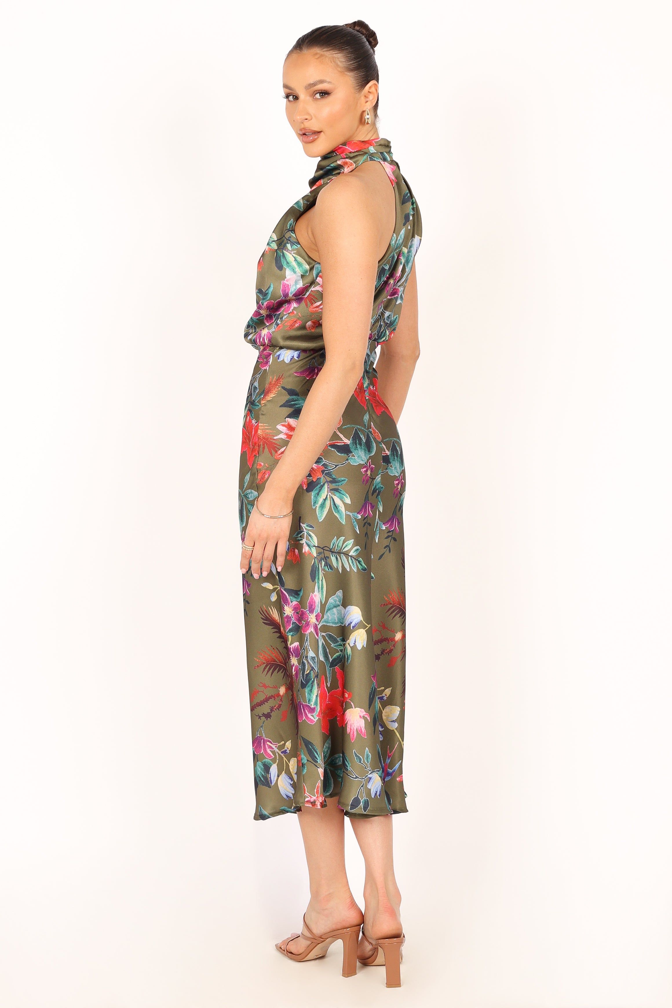 Anabelle Halter Neck Maxi Dress - Green Tropical sold by Petal & Pup product image thumbnail 6