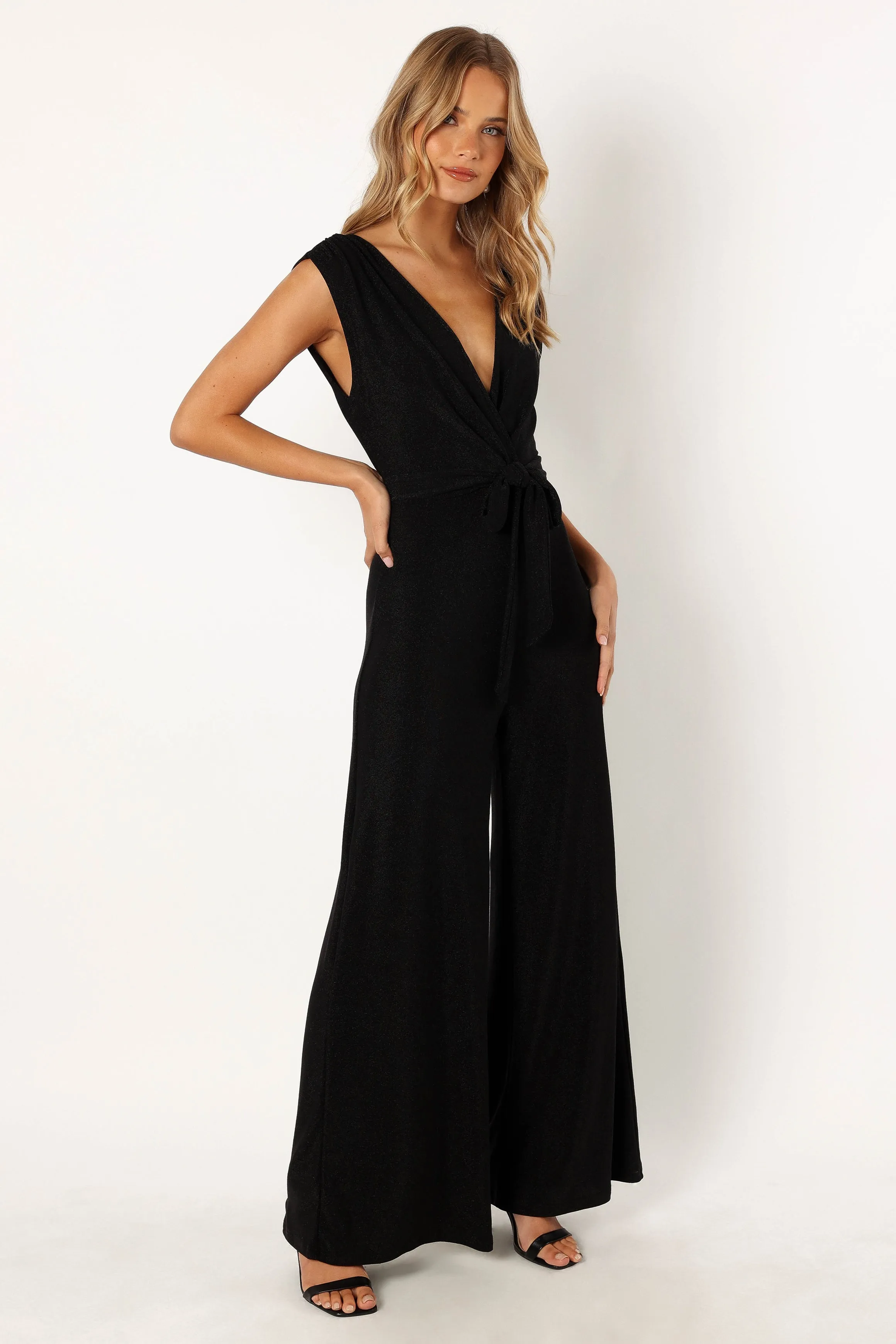 Nora Wide Leg Jumpsuit - Black sold by Petal & Pup product image thumbnail 5