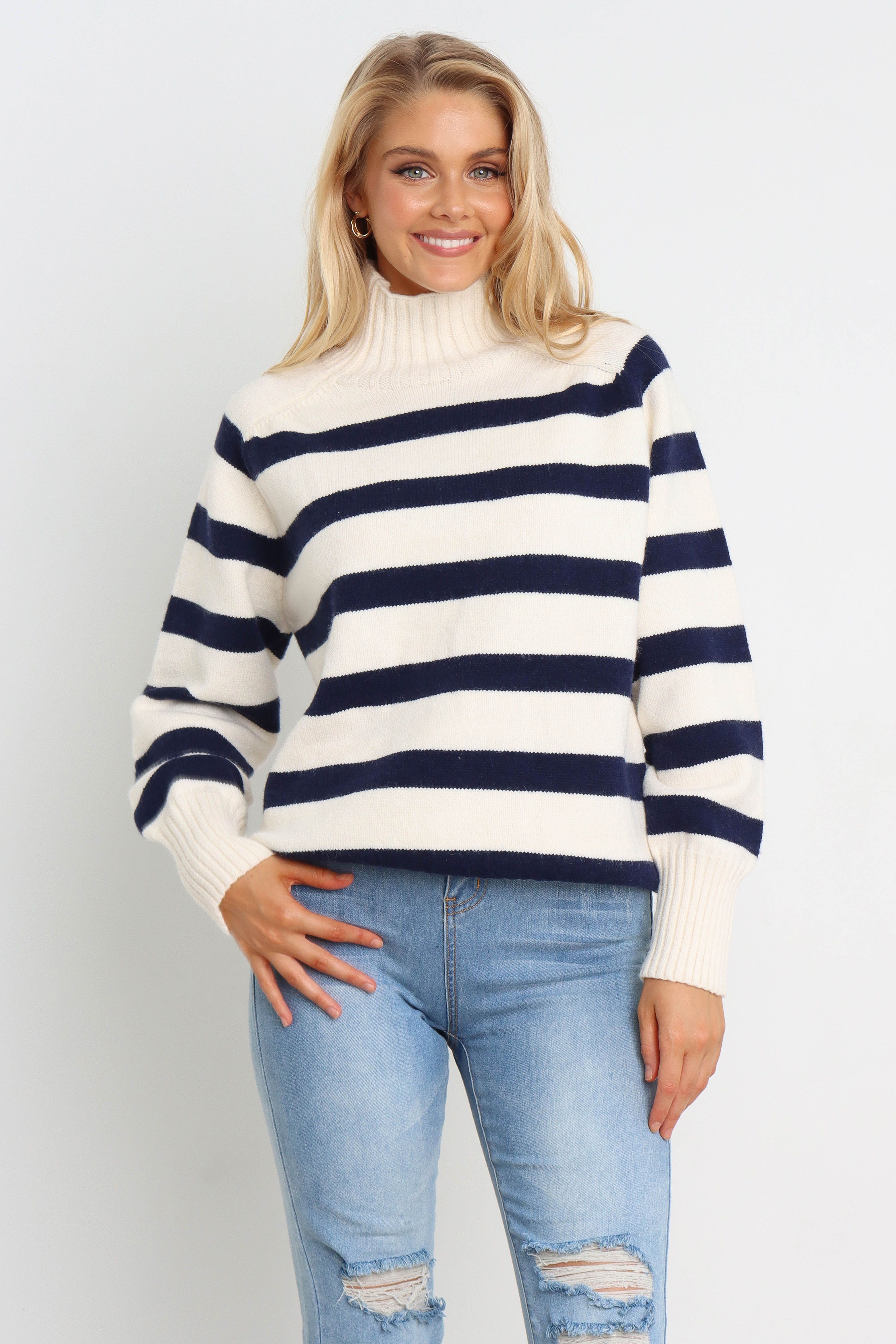 Winston Knit Sweater - Cream sold by Petal & Pup