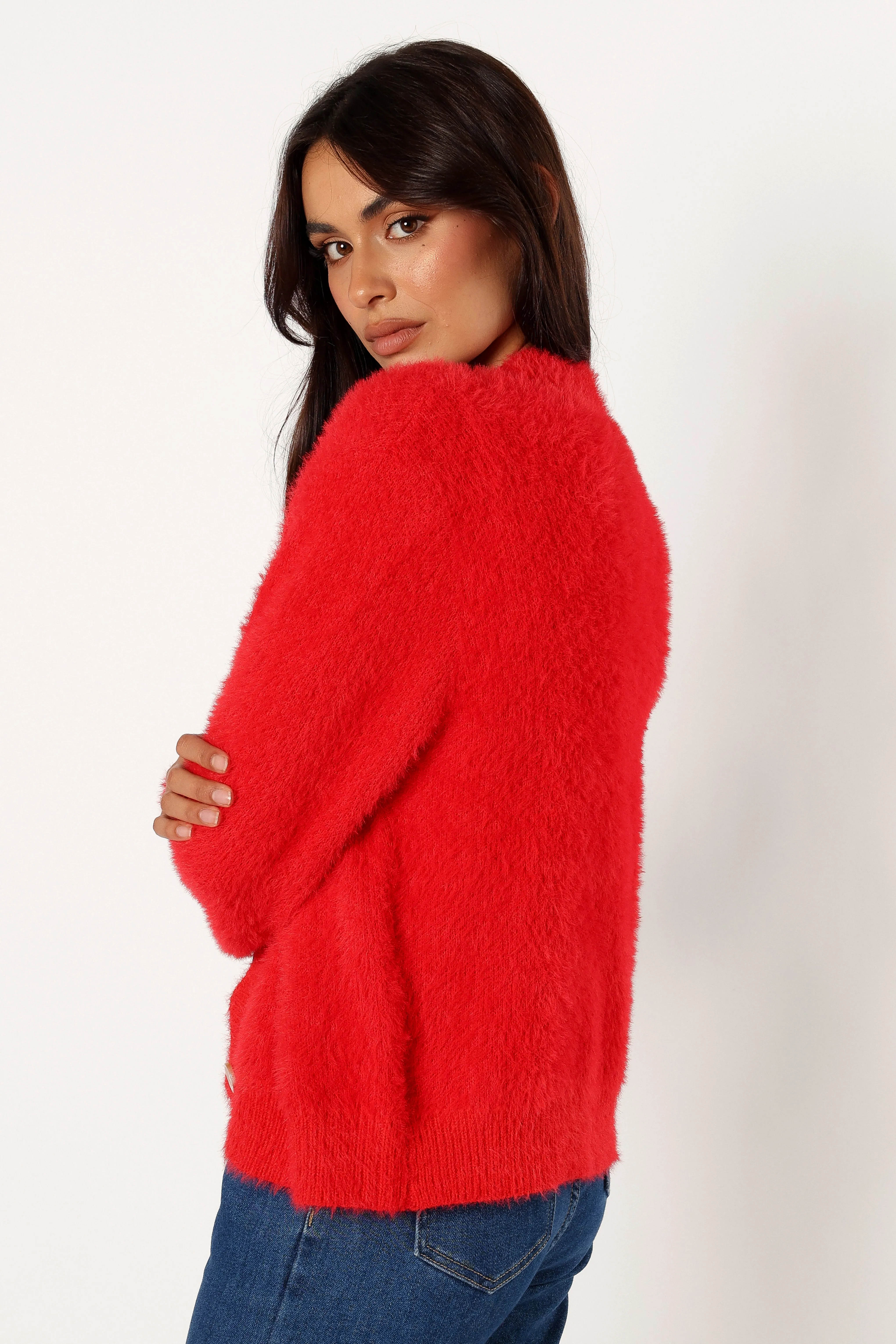 Clara Cardigan - Red sold by Petal & Pup product image thumbnail 4
