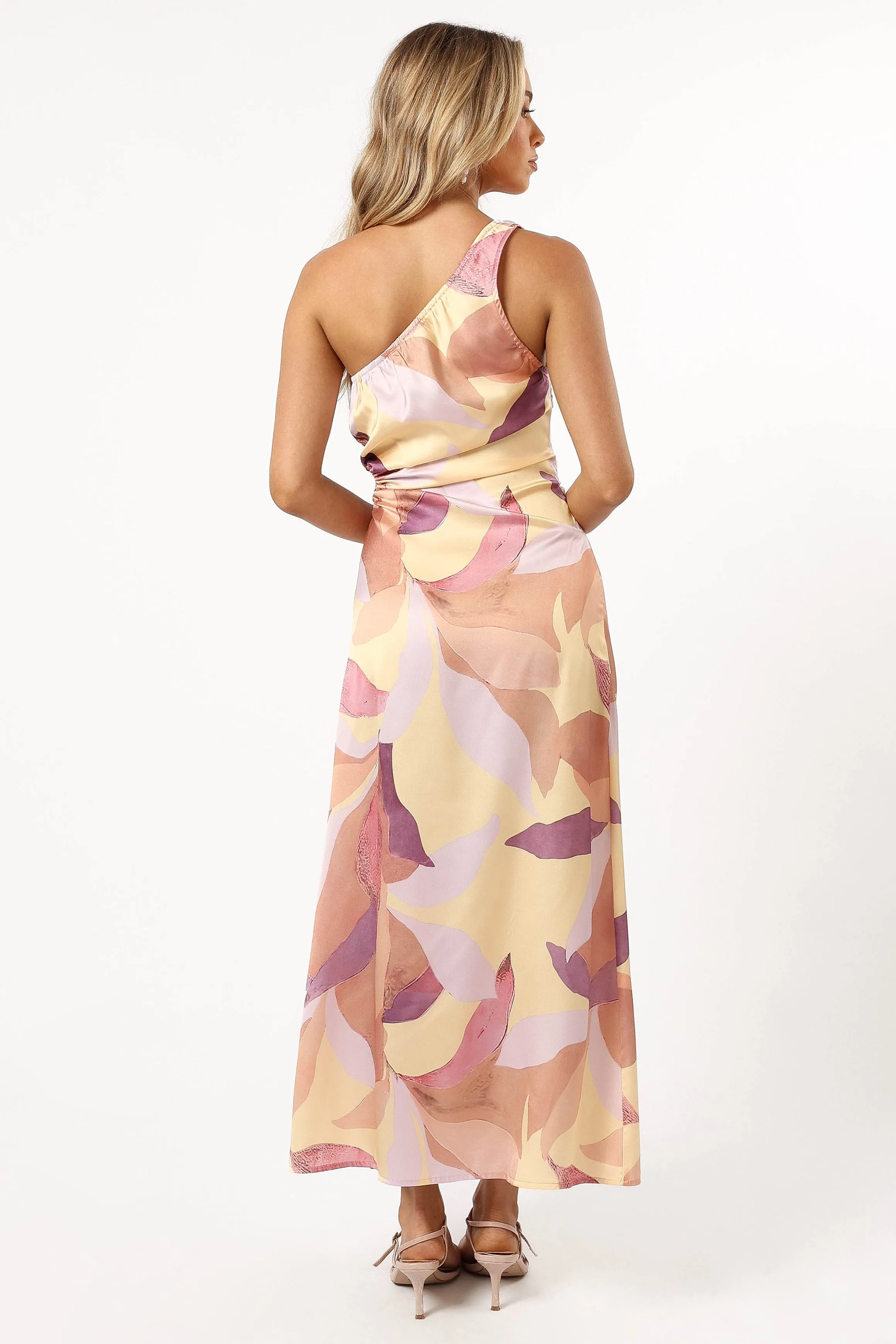 Lidia One Shoulder Maxi Dress - Warm Multi sold by Petal & Pup product image thumbnail 5