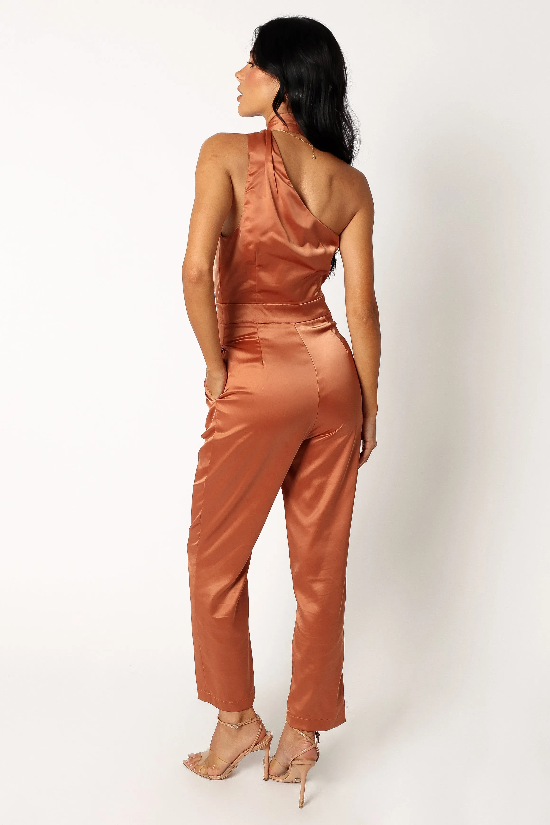 Maya Halter Jumpsuit - Brown sold by Petal & Pup product image thumbnail 4