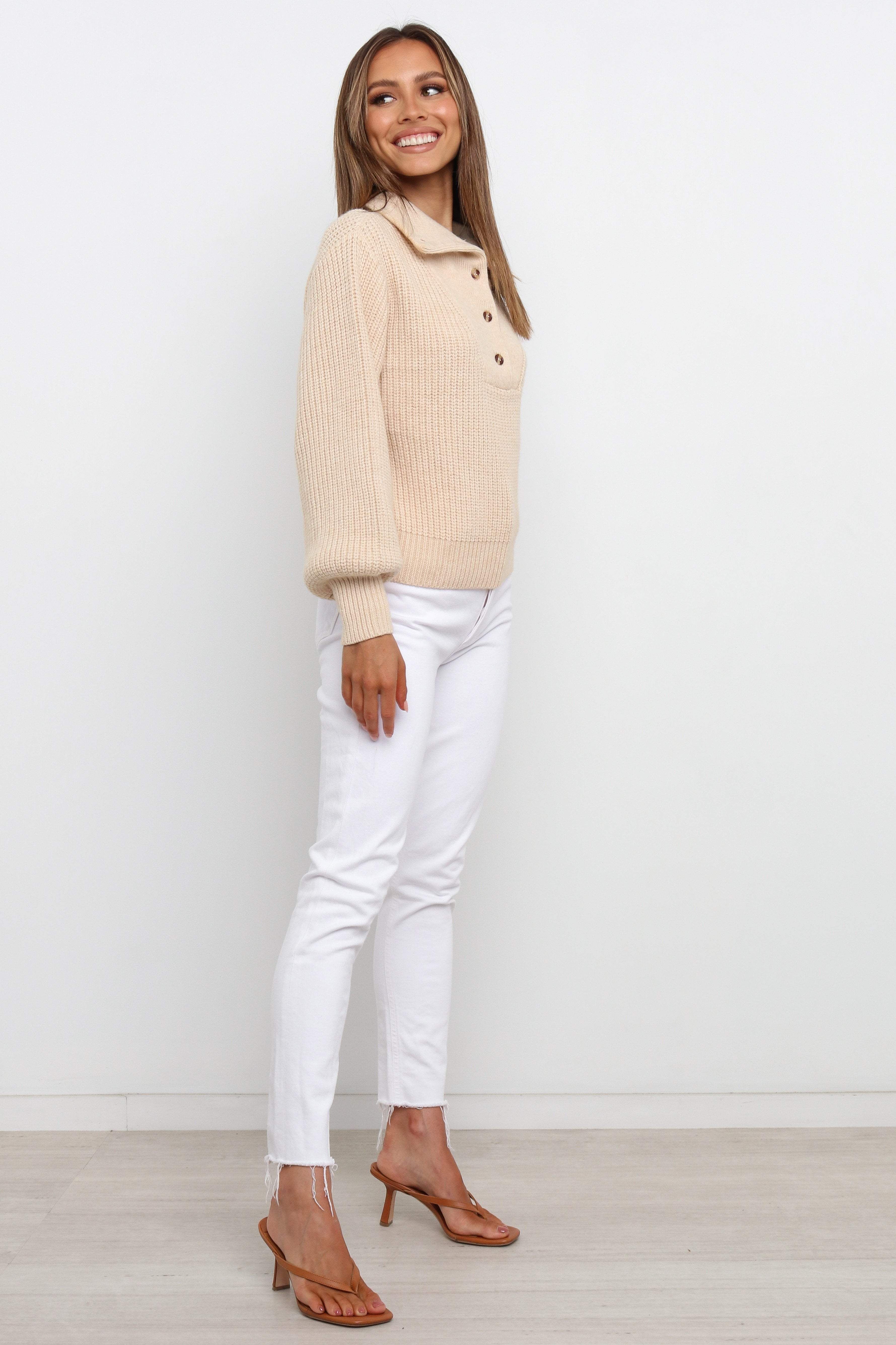Morley Knit Sweater - Beige sold by Petal & Pup product image thumbnail 6
